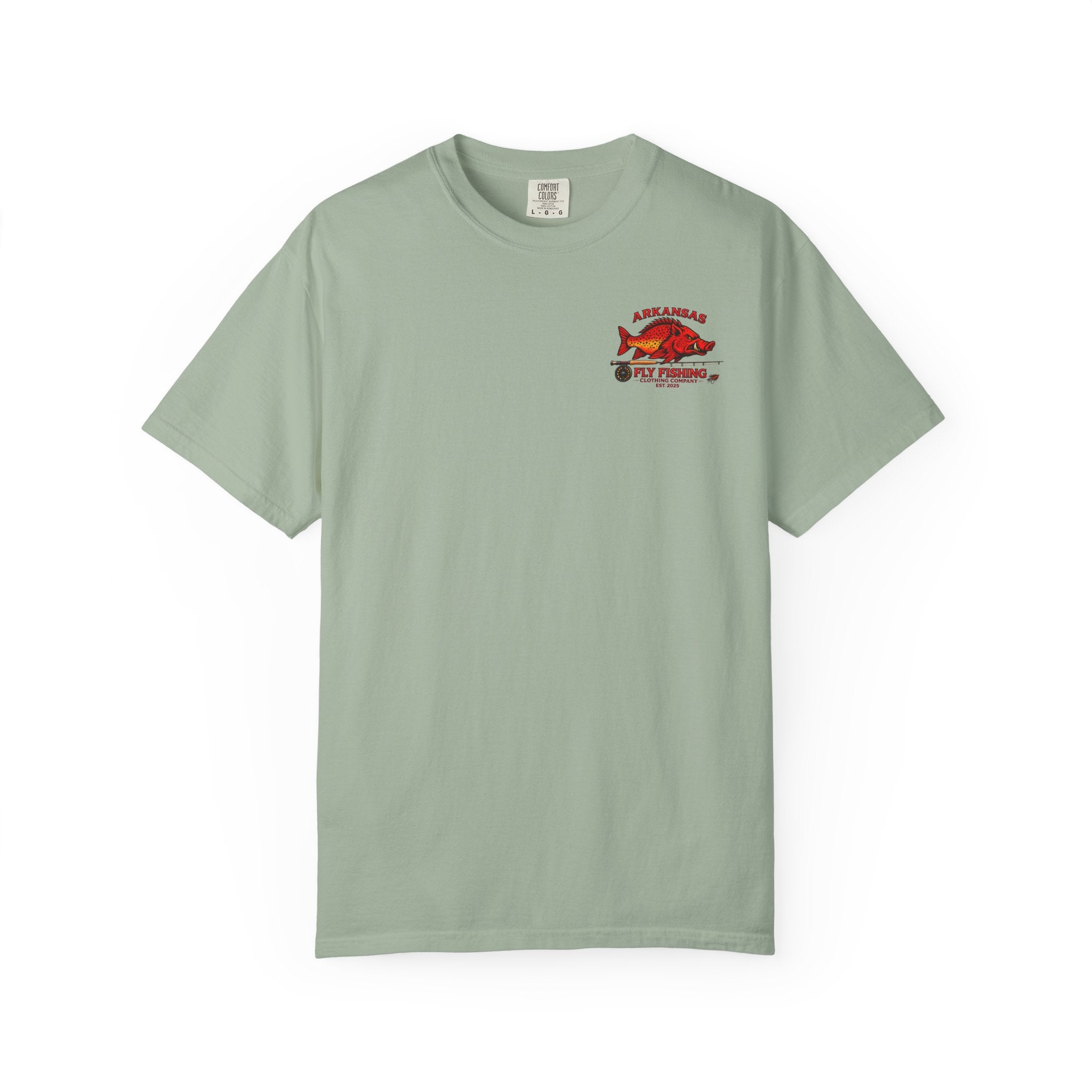 AFFCC White River Fishing Map T-Shirt — “Hogs Are Caught Here” Arkansas White River Trout Map