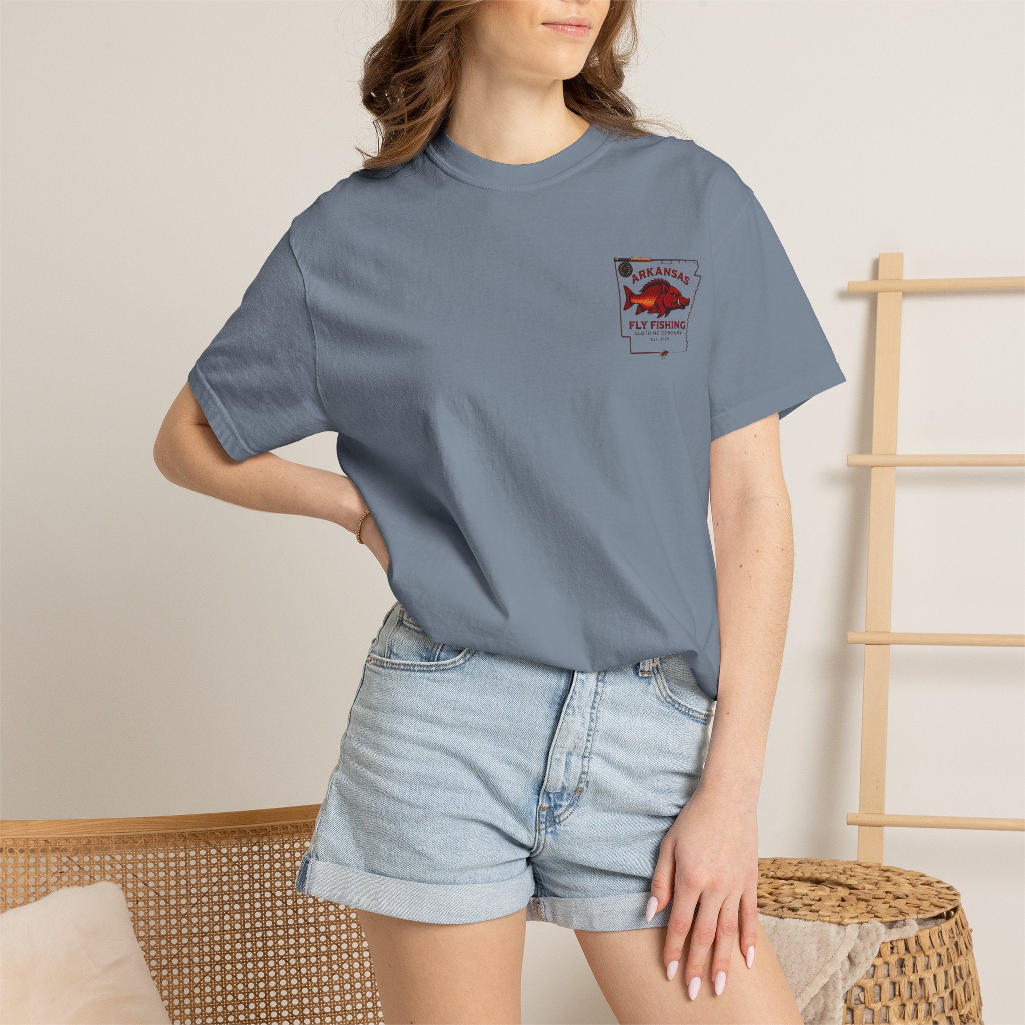 Fly Fishing T‑Shirt — Arkansas Boar Angler Graphic Tee