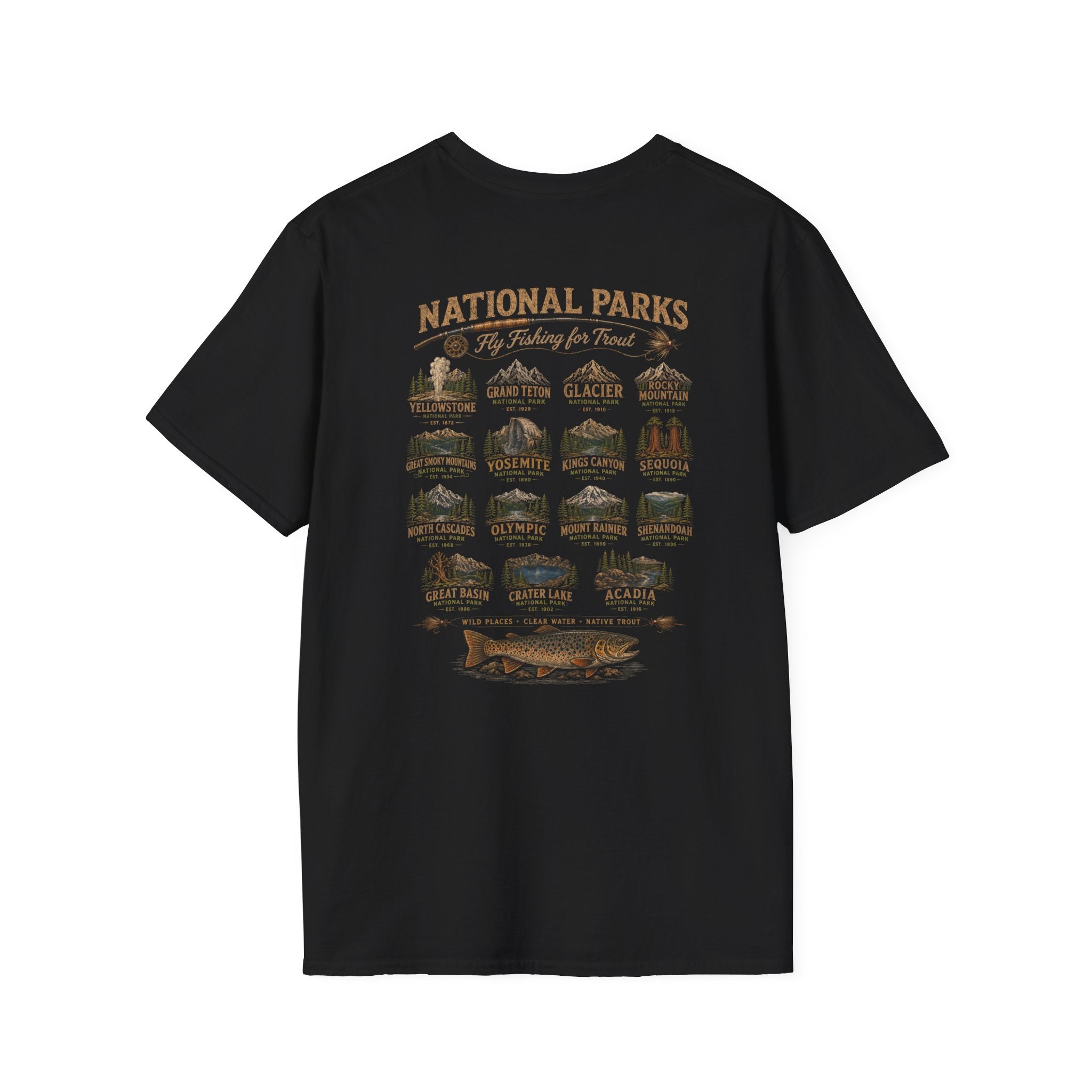 AFFCC Arkansas Fly Fishing Clothing Company Logo T-Shirt | Trout Fly Fishing National Parks Angler Tee