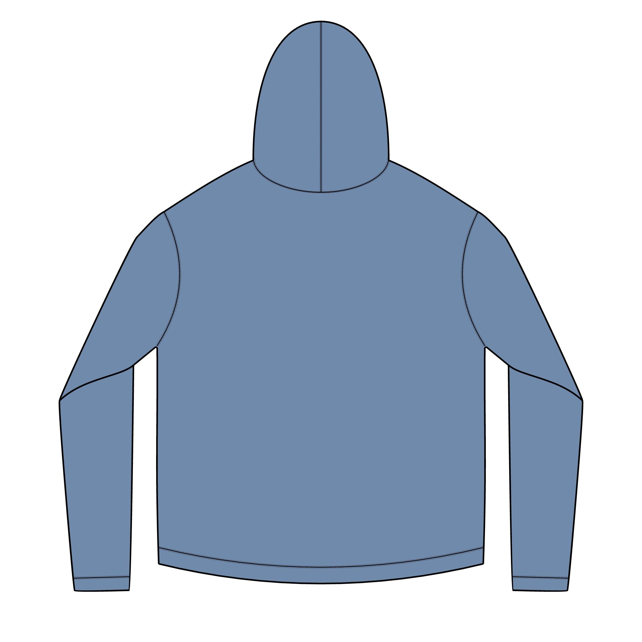 AFFCC Logo With Fly Rod Sun Hoodie — Solar Performance Fishing Pullover