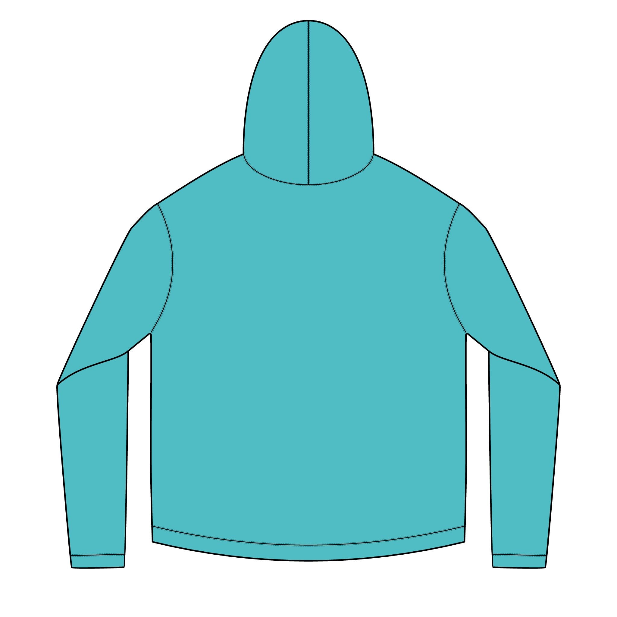 AFFCC Logo With Fly Rod Sun Hoodie — Solar Performance Fishing Pullover