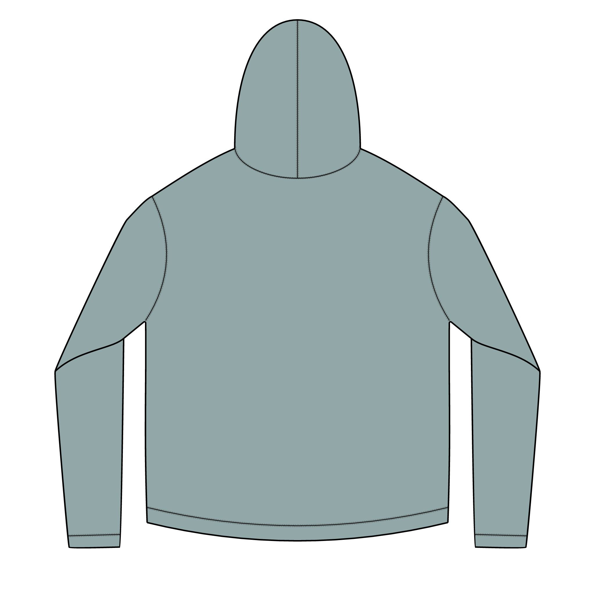 AFFCC Logo With Fly Rod Sun Hoodie — Solar Performance Fishing Pullover