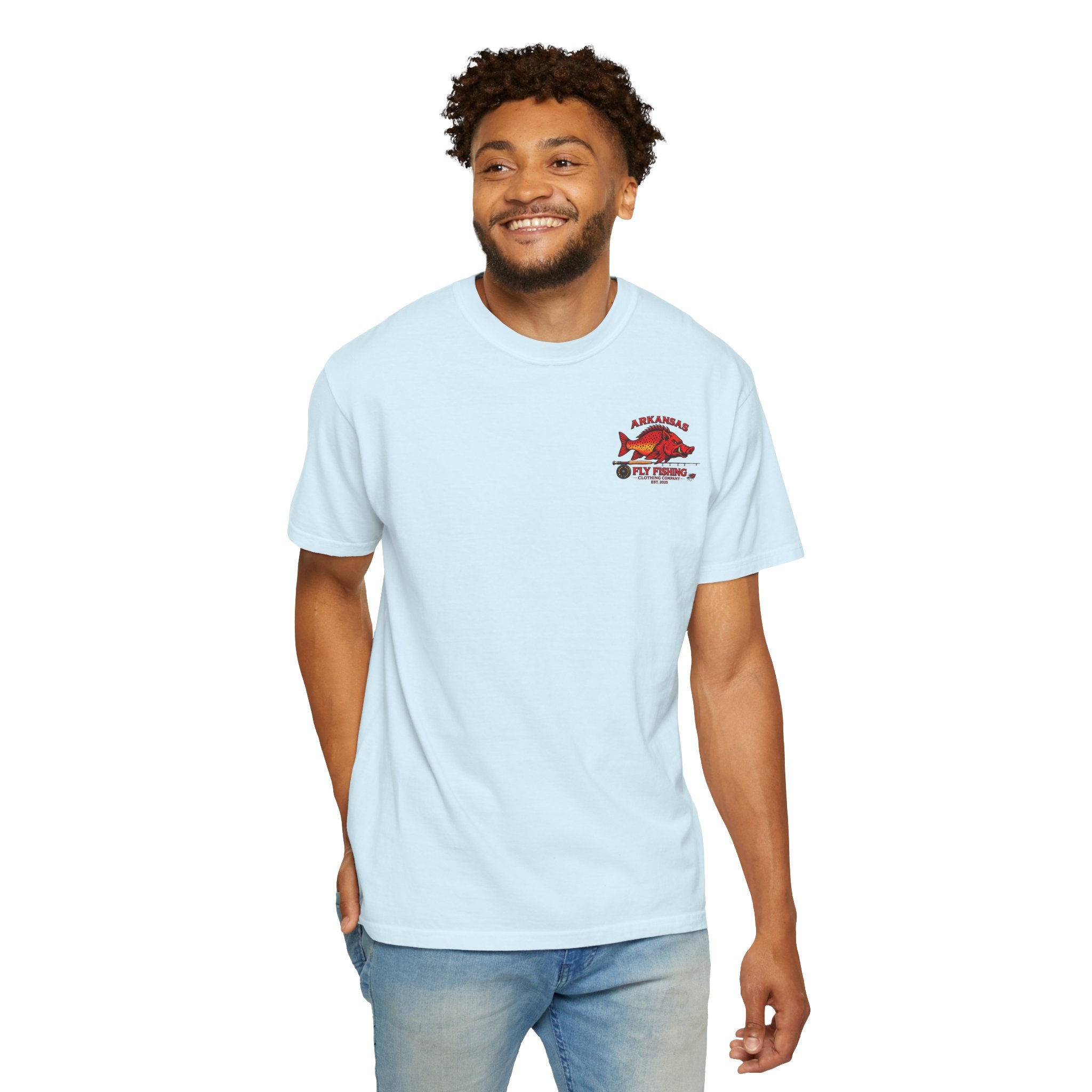 AFFCC White River Fishing Map T-Shirt — “Hogs Are Caught Here” Arkansas White River Trout Map