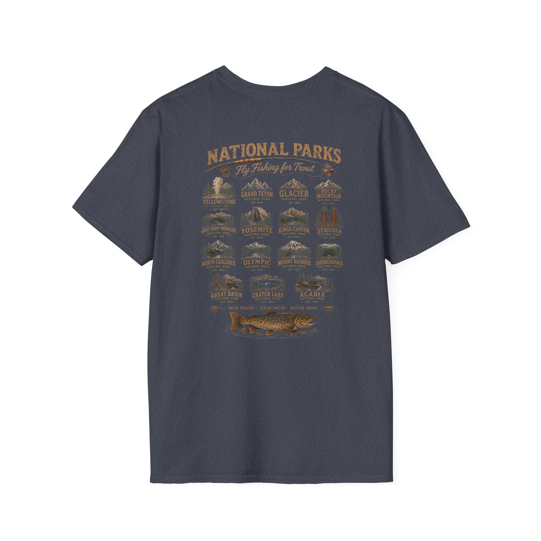 AFFCC Arkansas Fly Fishing Clothing Company Logo T-Shirt | Trout Fly Fishing National Parks Angler Tee