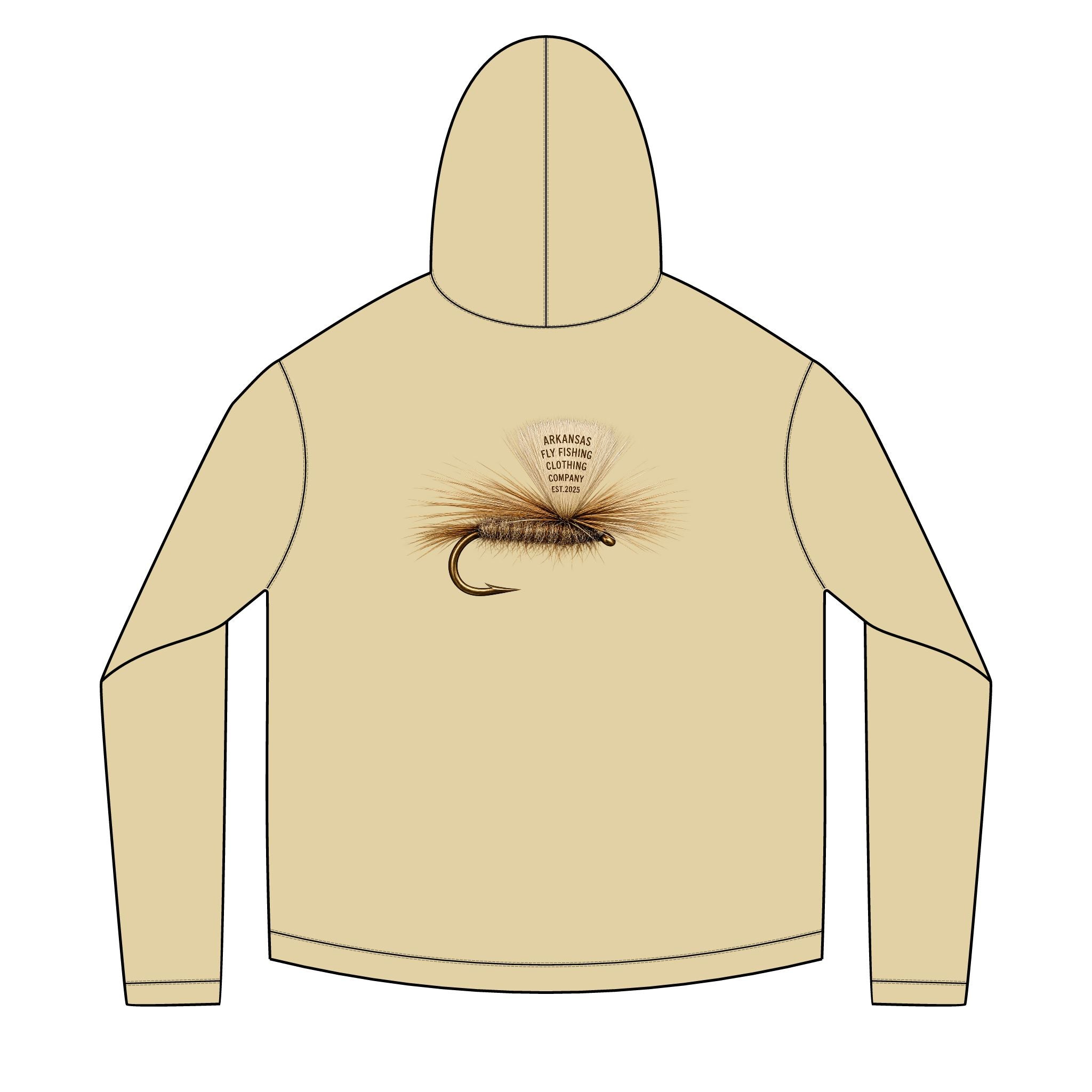 AFFCC Parachute Adams Sun Hoodie — Parachute Adams Dry Fly DTG Graphic Pullover