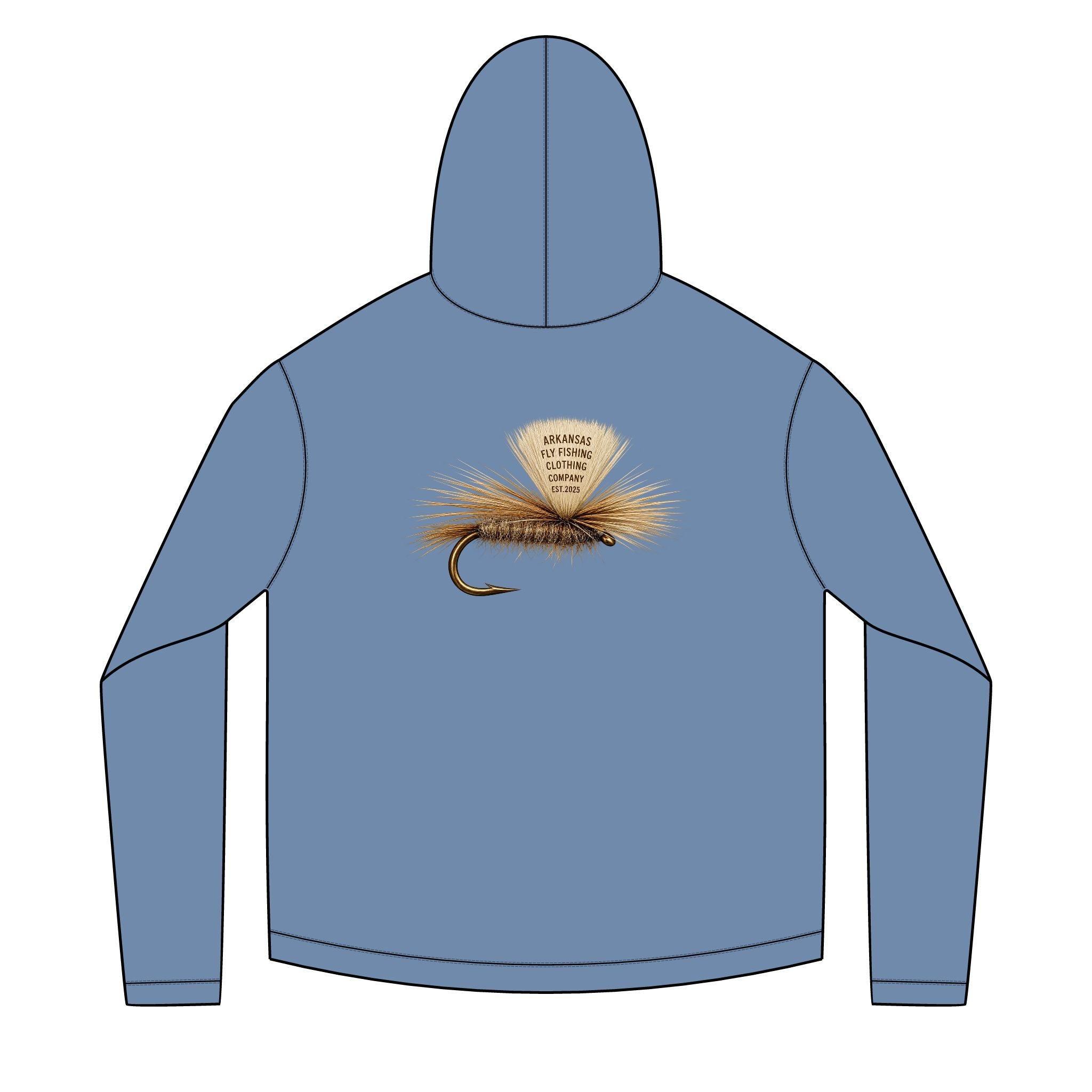 AFFCC Parachute Adams Sun Hoodie — Parachute Adams Dry Fly DTG Graphic Pullover