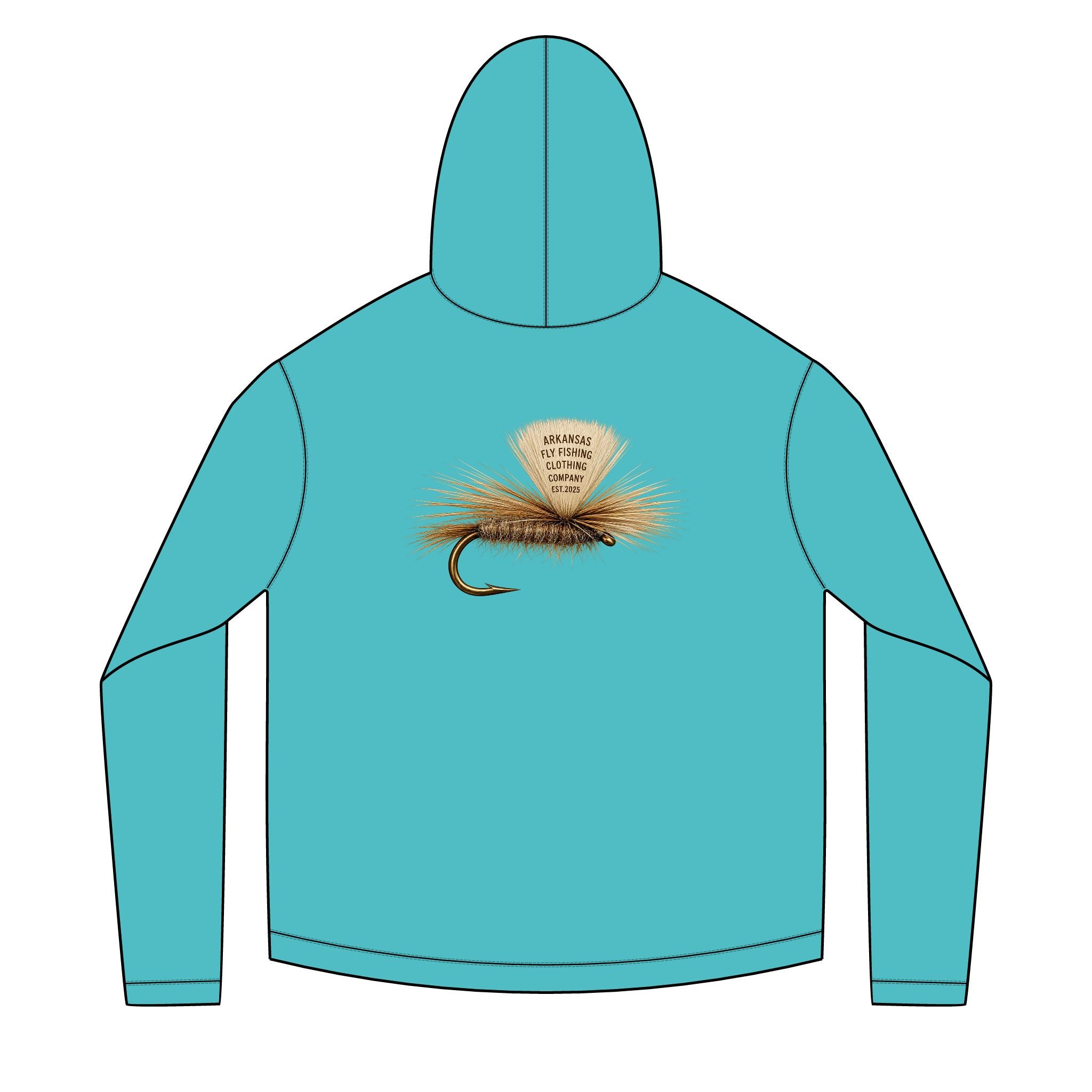 AFFCC Parachute Adams Sun Hoodie — Parachute Adams Dry Fly DTG Graphic Pullover