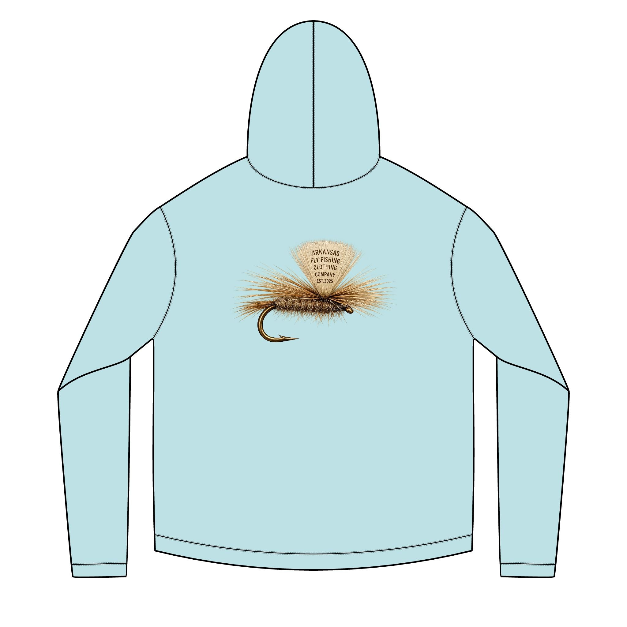 AFFCC Parachute Adams Sun Hoodie — Parachute Adams Dry Fly DTG Graphic Pullover