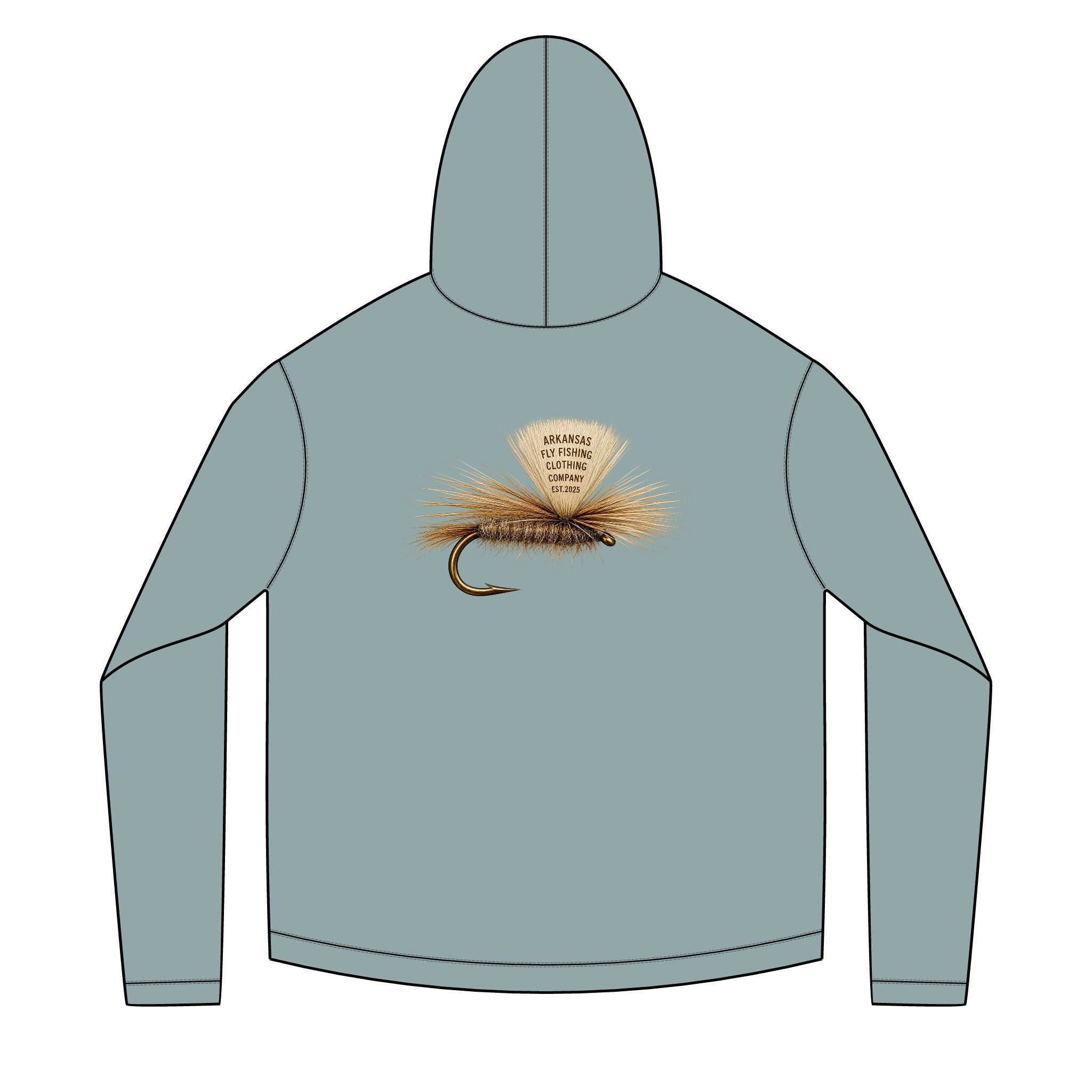 AFFCC Parachute Adams Sun Hoodie — Parachute Adams Dry Fly DTG Graphic Pullover