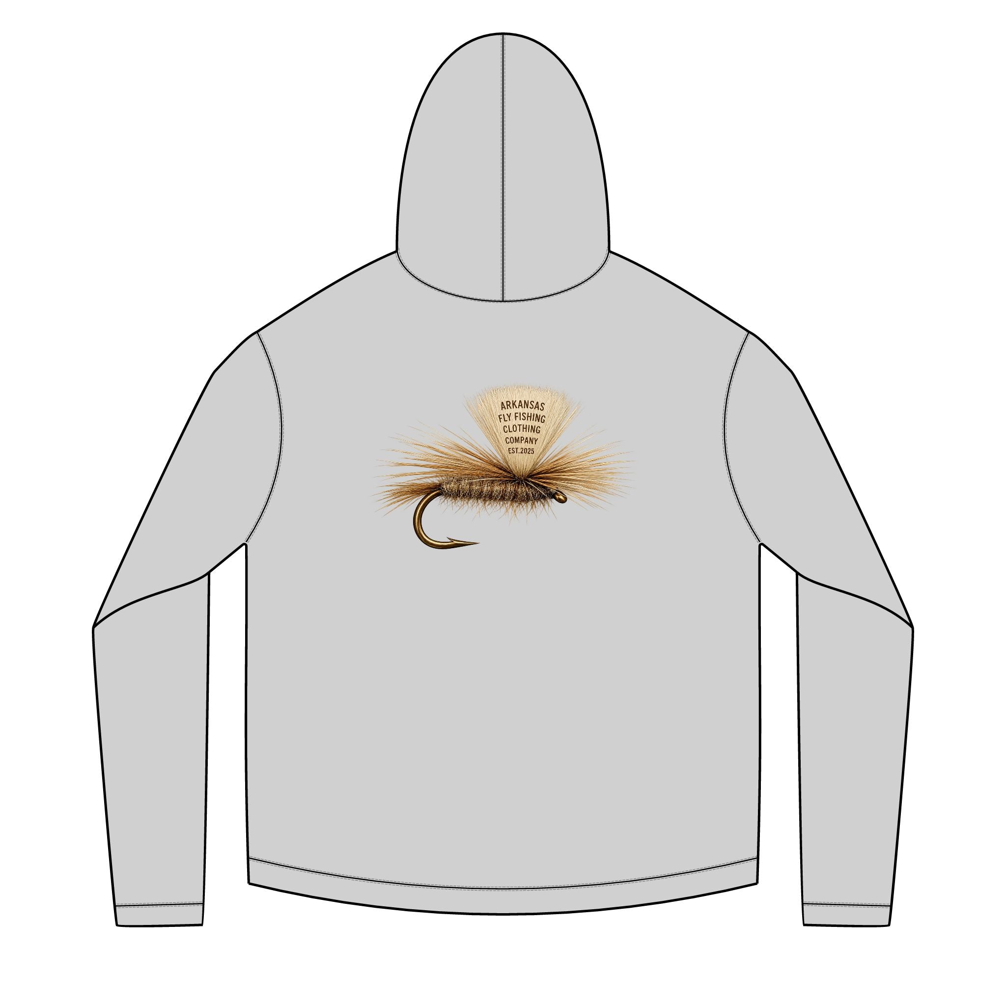 AFFCC Parachute Adams Sun Hoodie — Parachute Adams Dry Fly DTG Graphic Pullover