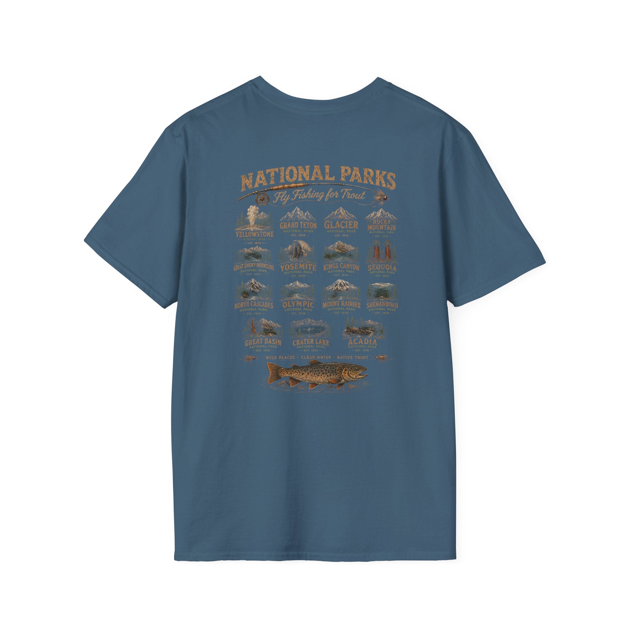 AFFCC Arkansas Fly Fishing Clothing Company Logo T-Shirt | Trout Fly Fishing National Parks Angler Tee