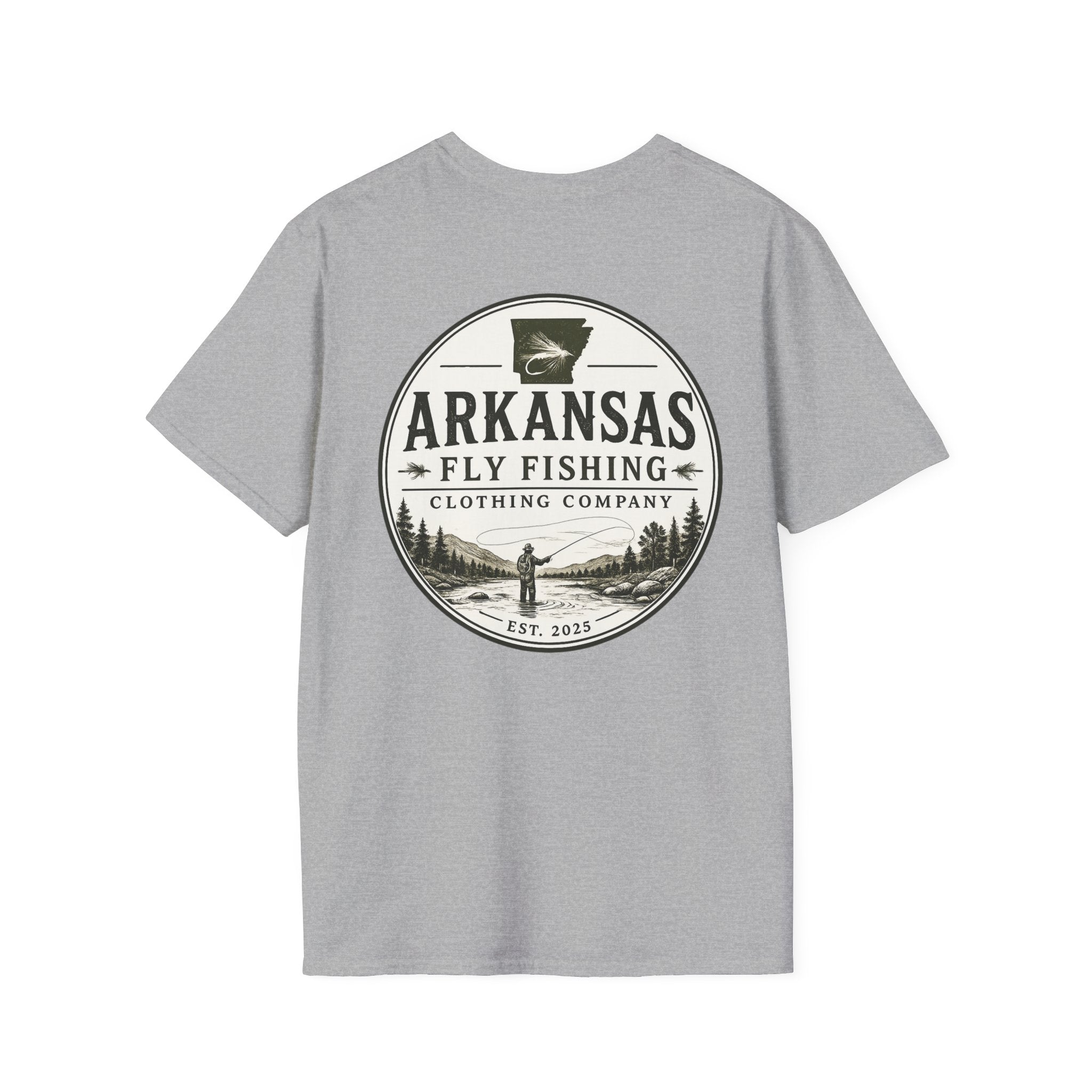 AFFCC Arkansas Fly Fishing Patch T-Shirt — Trout Logo Pocket Tee