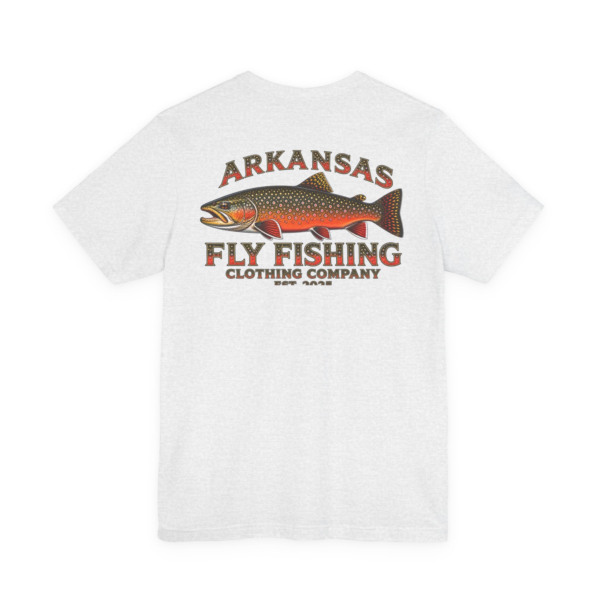 Athletic Fit Runs Small Arkansas Fly Fishing Clothing Company T-Shirt — Brooke Trout Graphic Tee