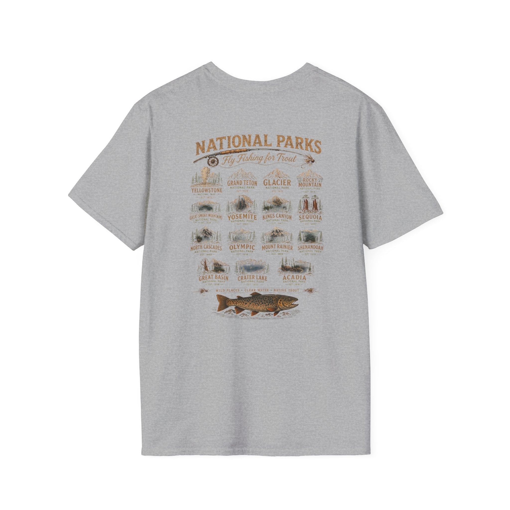 AFFCC Arkansas Fly Fishing Clothing Company Logo T-Shirt | Trout Fly Fishing National Parks Angler Tee