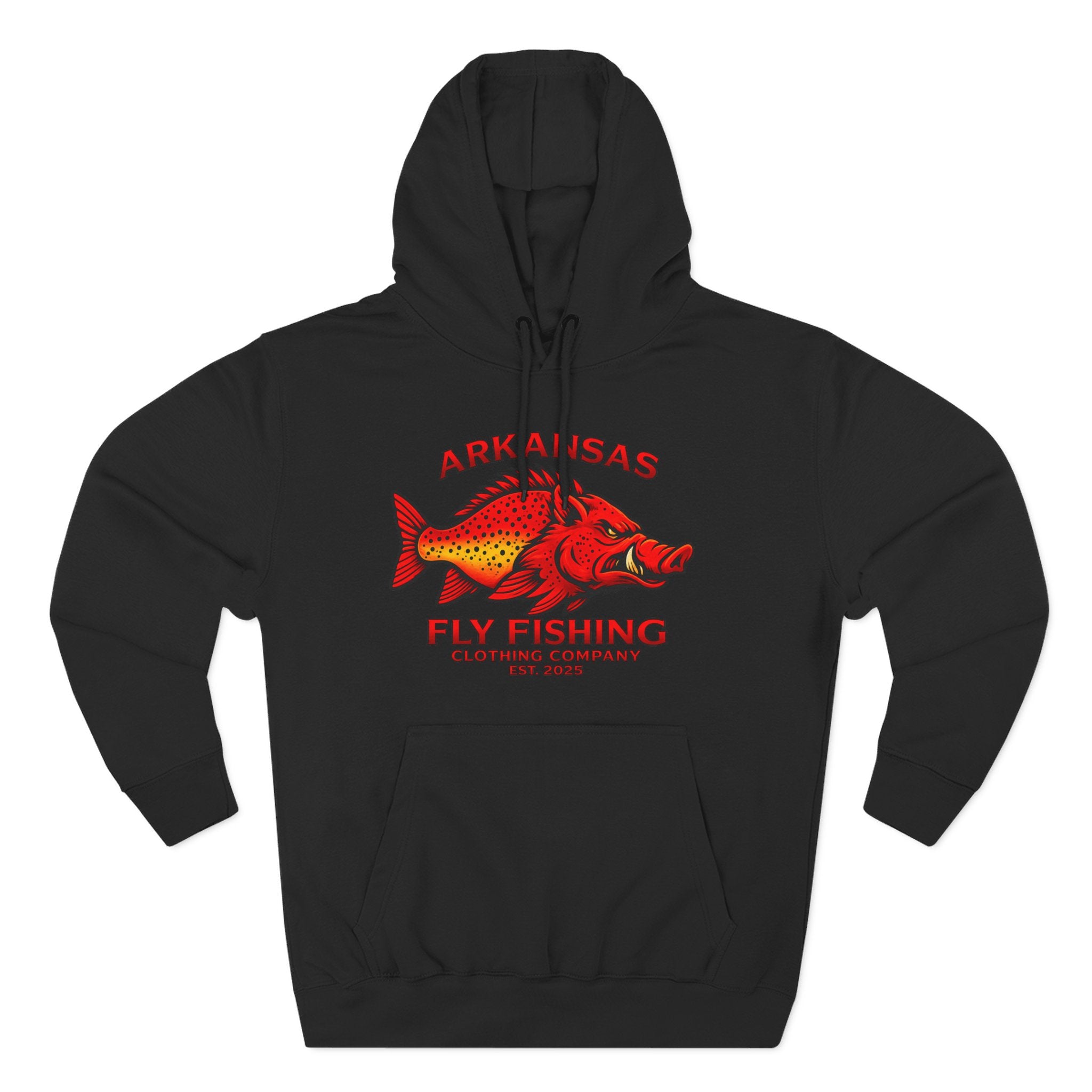 Arkansas Fly Fishing Clothing Company Logo Hoodie — Hog/Trout  Graphic Pullover