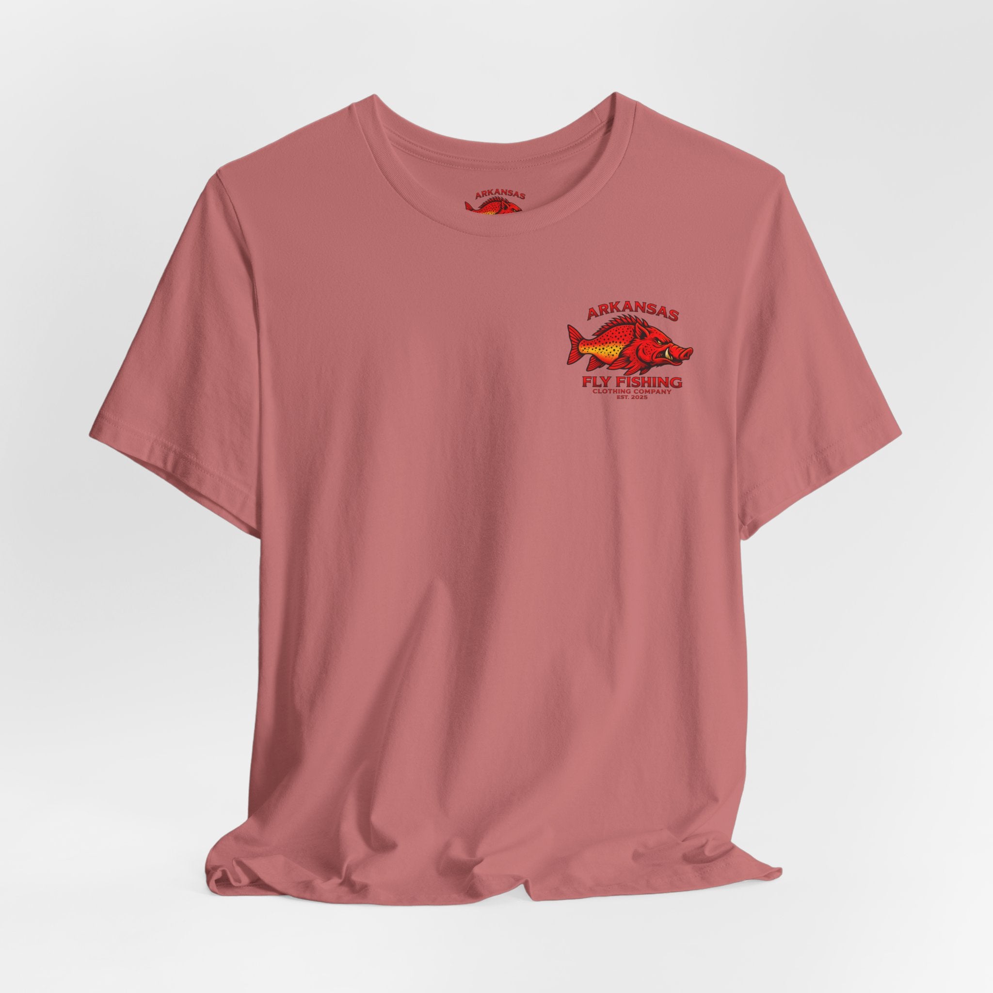 Athletic fit Runs Small Arkansas Fly Fishing Clothing Company Tee — Cutthroat Trout Graphic Short Sleeve Shirt