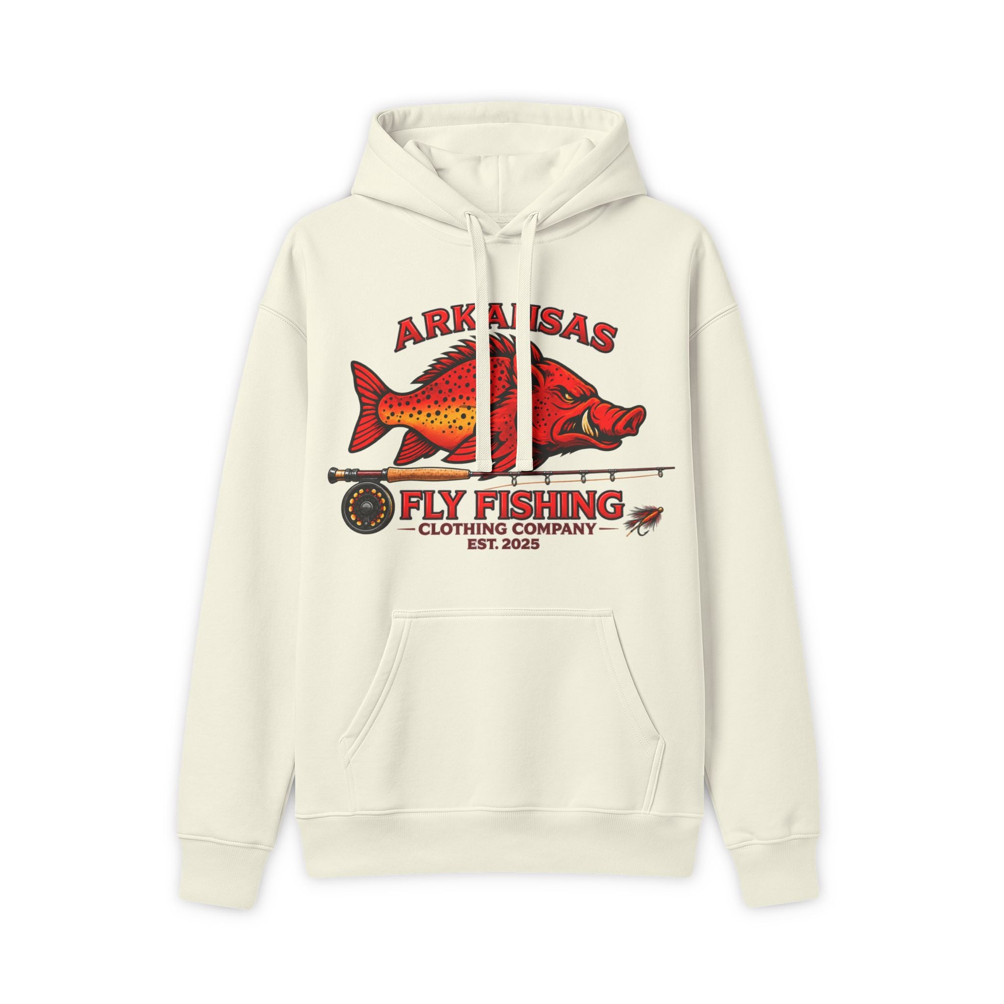Arkansas Fly Fishing Clothing Company Hoodie – Vintage Hog/Trout Graphic Pullover
