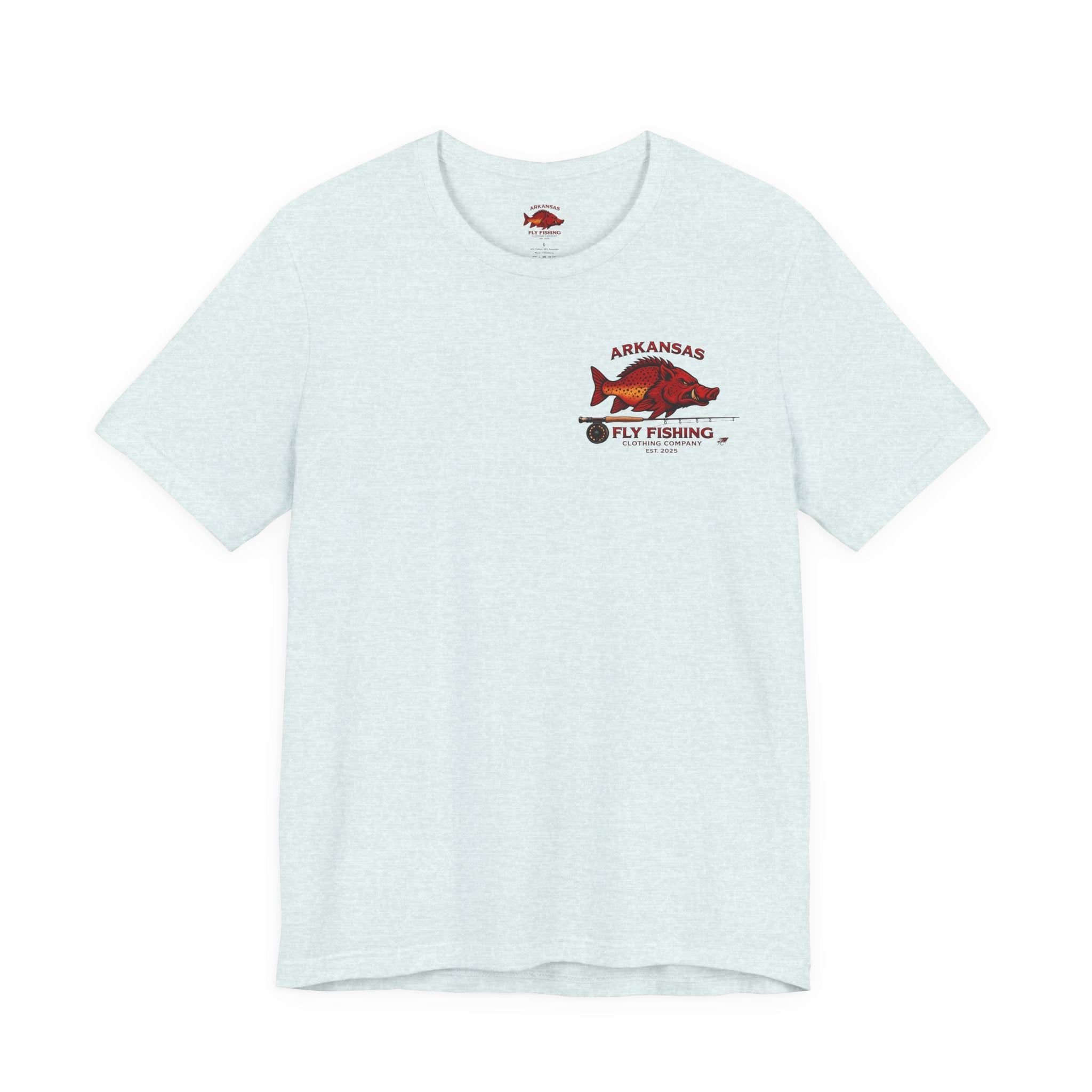 Athletic fit Runs Small AFFCC Arkansas Fly Fishing Tee – Brown Trout Graphic Short Sleeve Shirt