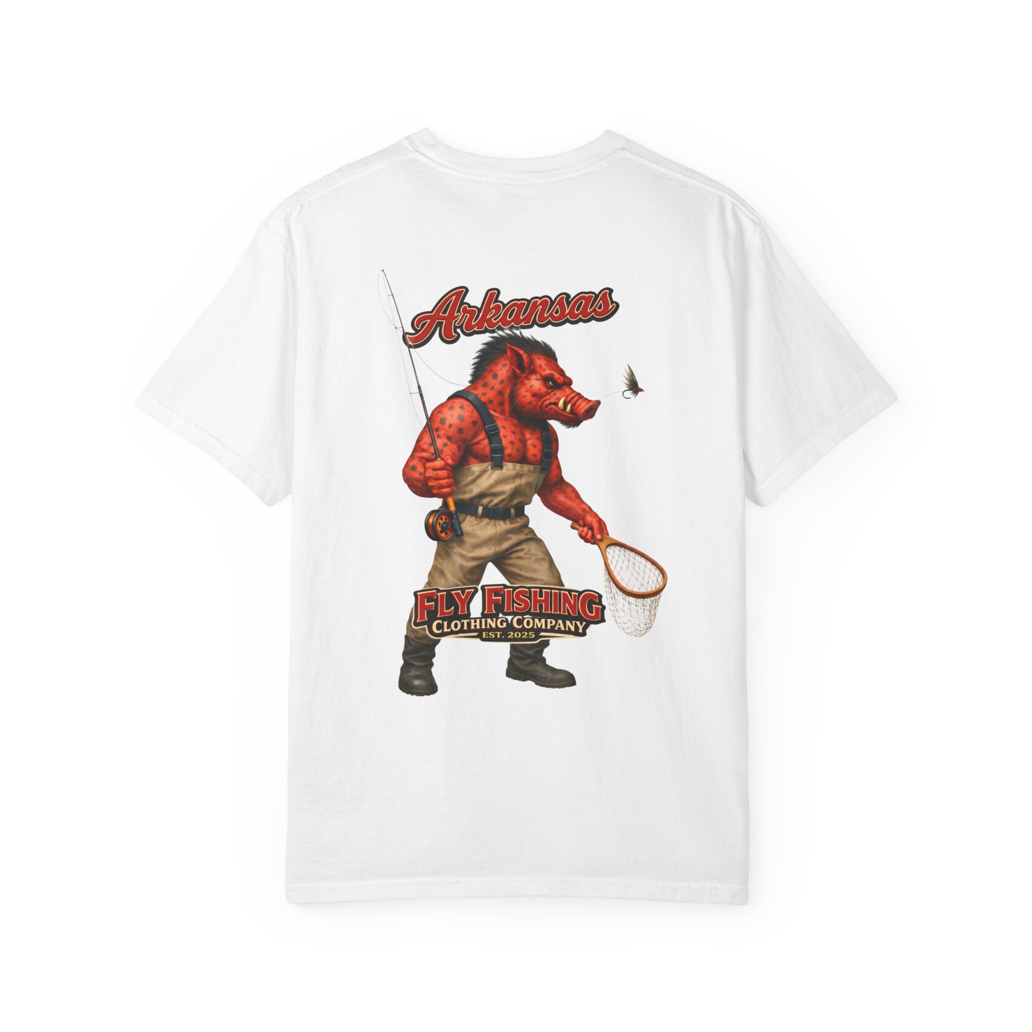 Fly Fishing T‑Shirt — Arkansas Boar Angler Graphic Tee