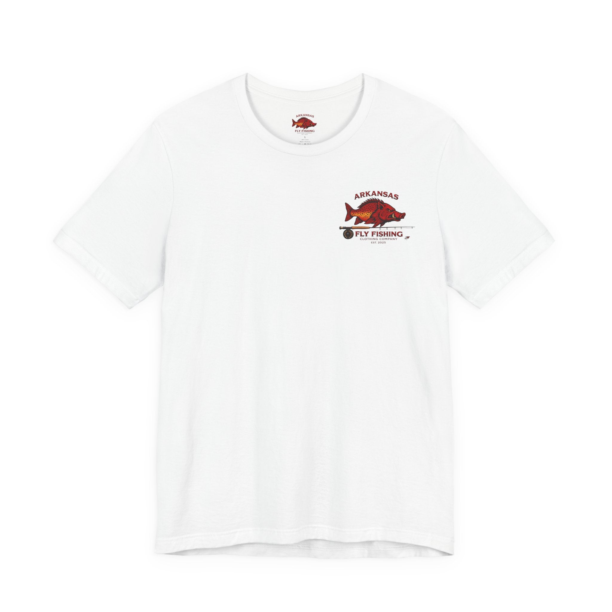 Athletic Fit Runs Small ARKANSAS FLY FISHING CLOTHING COMPANY - FLY BOX Unisex Jersey Short Sleeve Tee