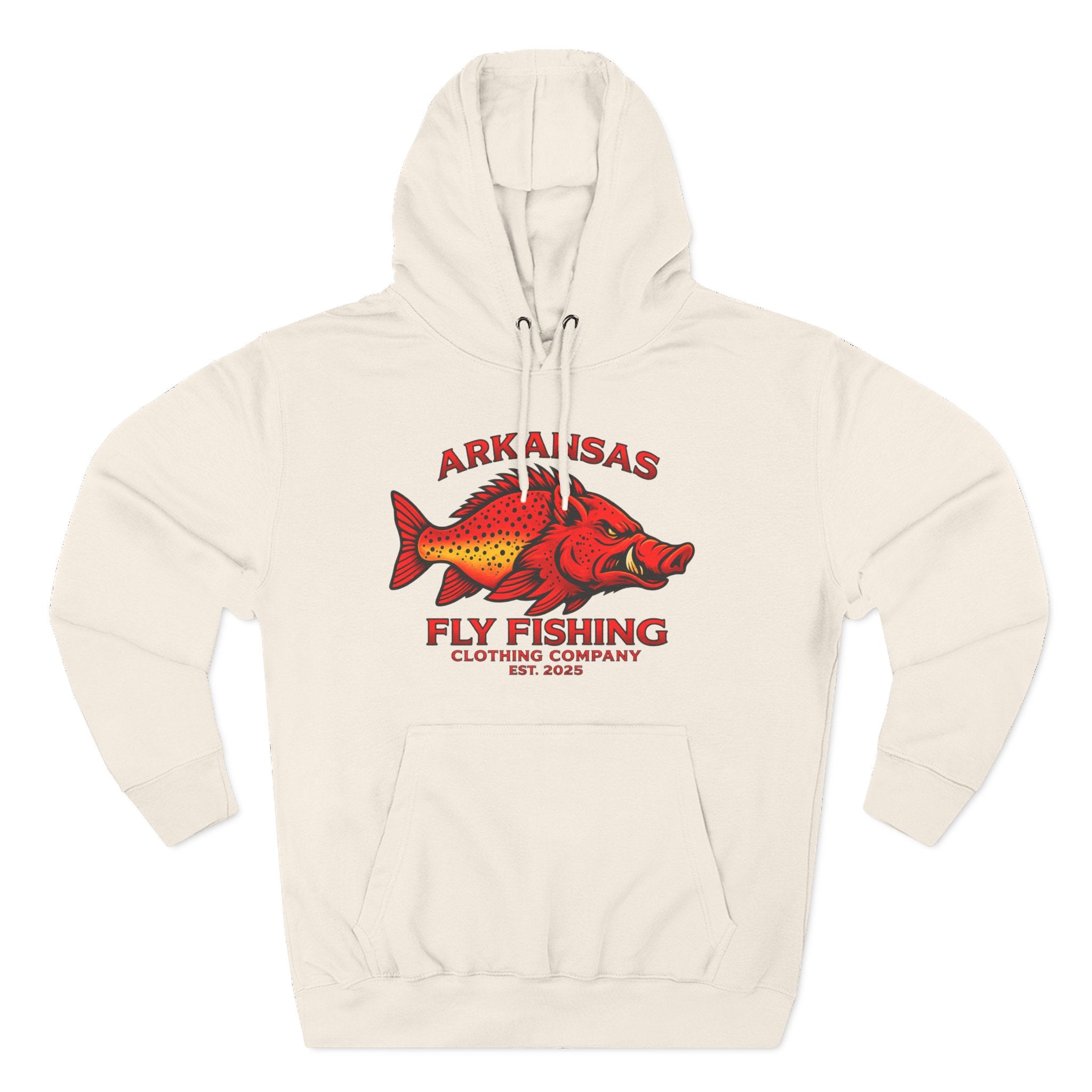 Arkansas Fly Fishing Clothing Company Logo Hoodie — Hog/Trout  Graphic Pullover