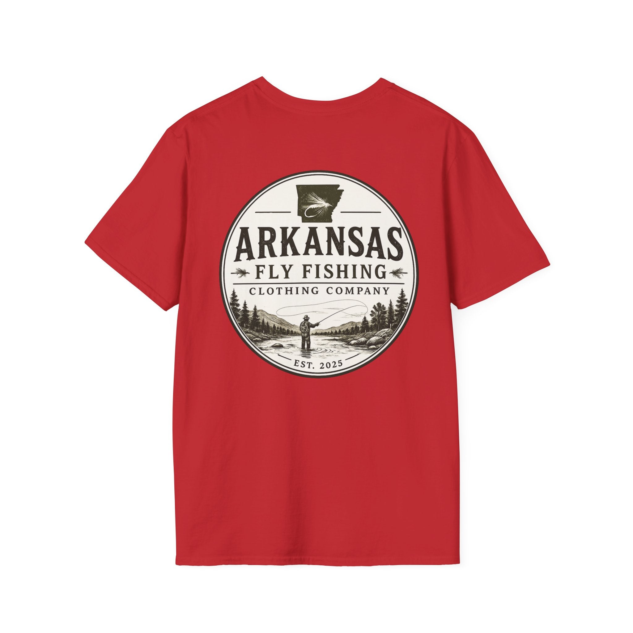 AFFCC Arkansas Fly Fishing Patch T-Shirt — Trout Logo Pocket Tee