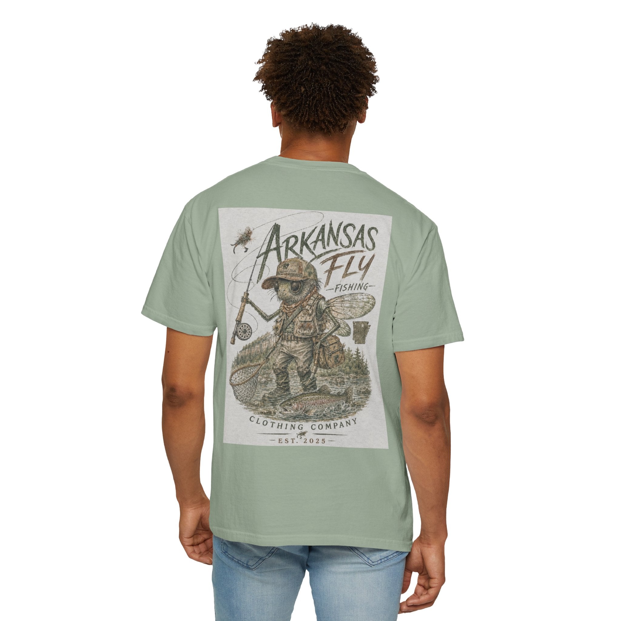 AFFCC Arkansas Fly Fishing Illustration T-Shirt | Vintage Angler Graphic