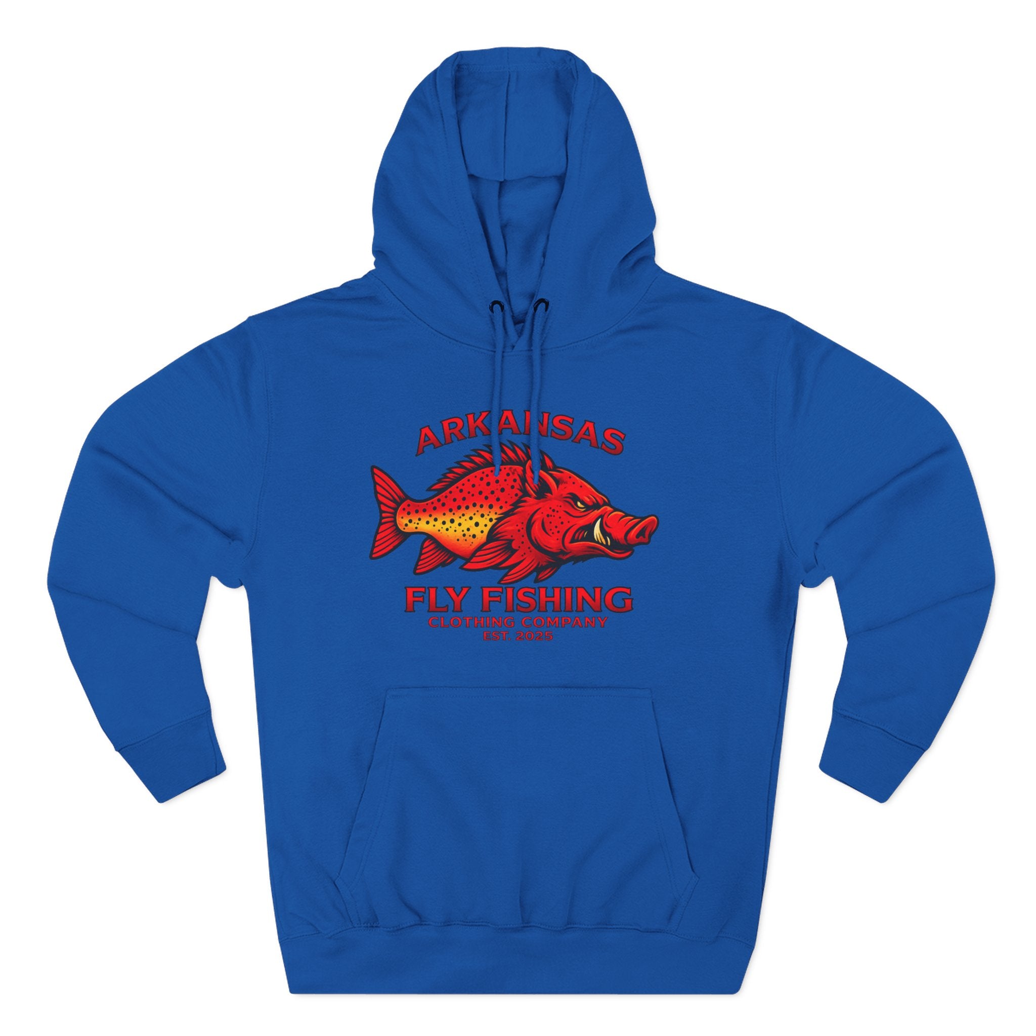 Arkansas Fly Fishing Clothing Company Logo Hoodie — Hog/Trout  Graphic Pullover