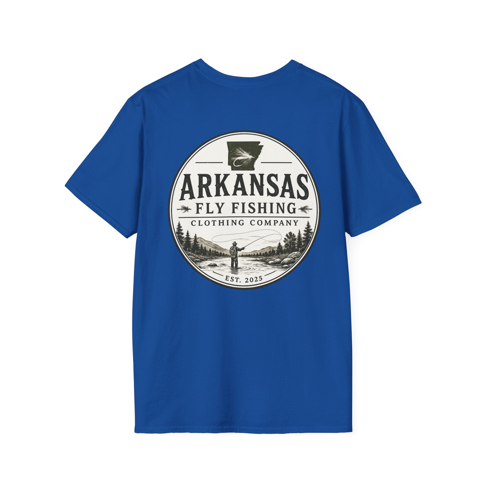 AFFCC Arkansas Fly Fishing Patch T-Shirt — Trout Logo Pocket Tee