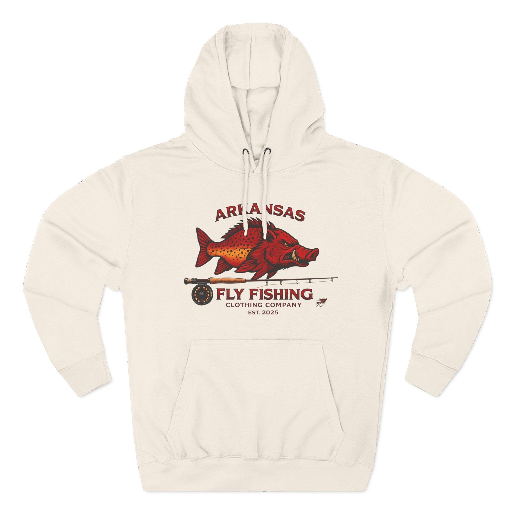 Arkansas Fly Fishing Clothing Company Hoodie — Vintage Trout Graphic Pullover