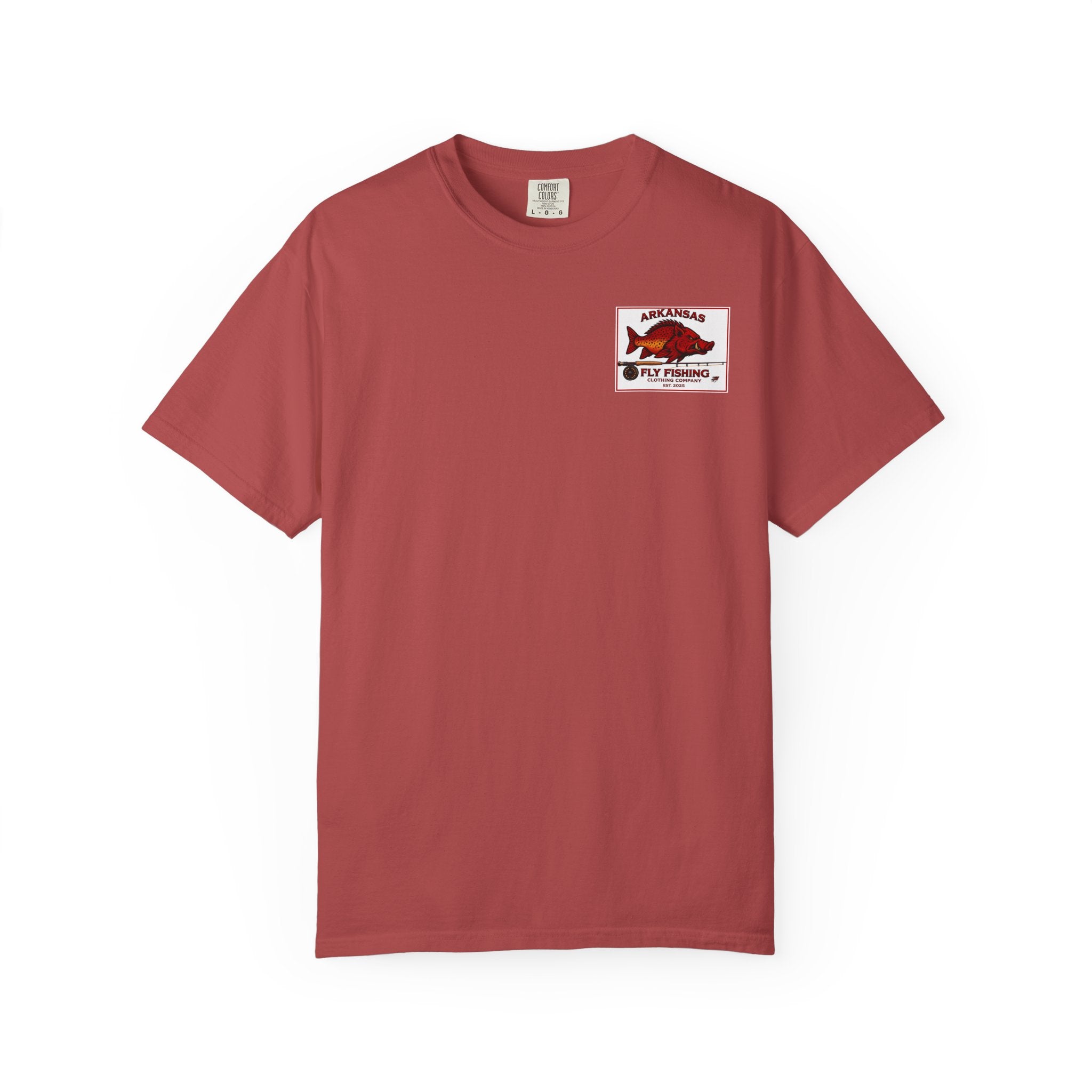 AFFCC Vintage Hog/Trout Hybrid Patch T-Shirt | Small Chest Pocket Graphic/ Large Vintage Back Graphic