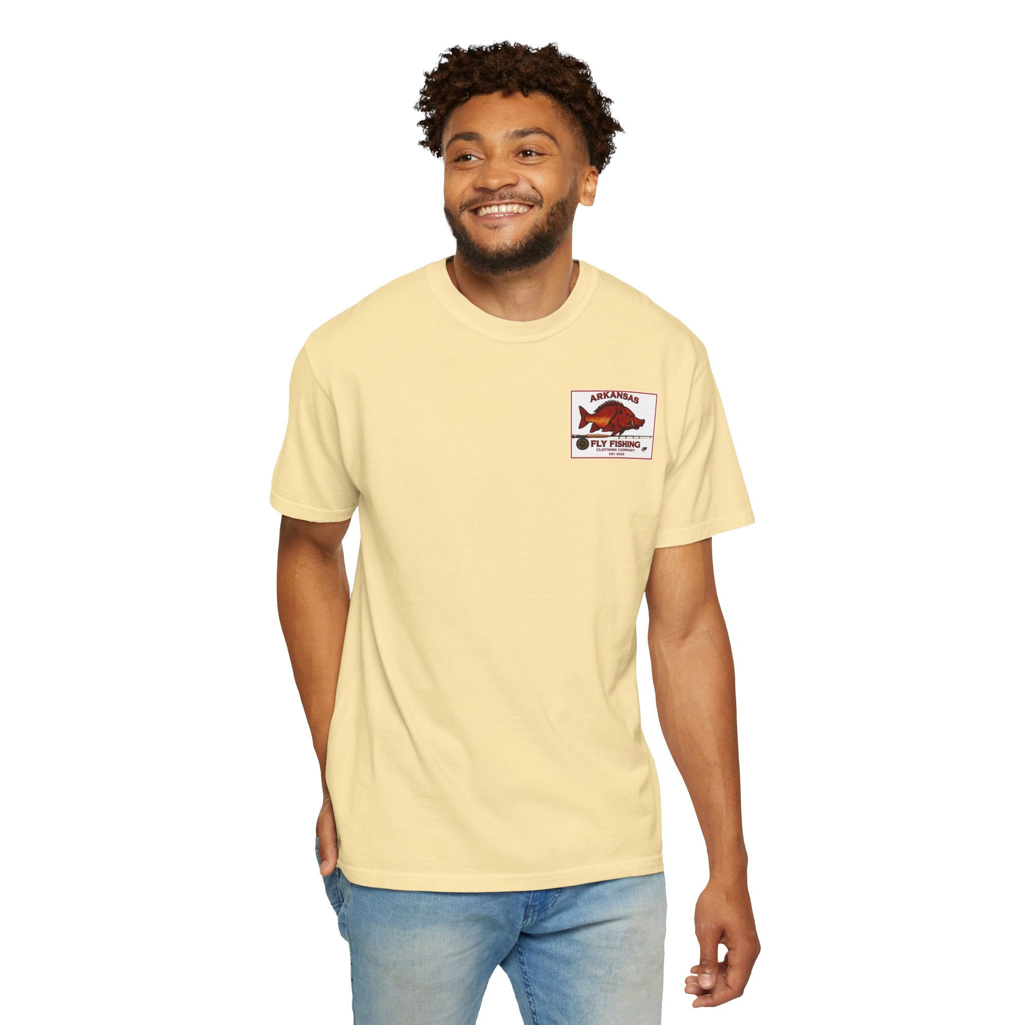 AFFCC Little Red River Arkansas Trout Map T-Shirt — 'Hogs Live Here' Fishing Guide Tee