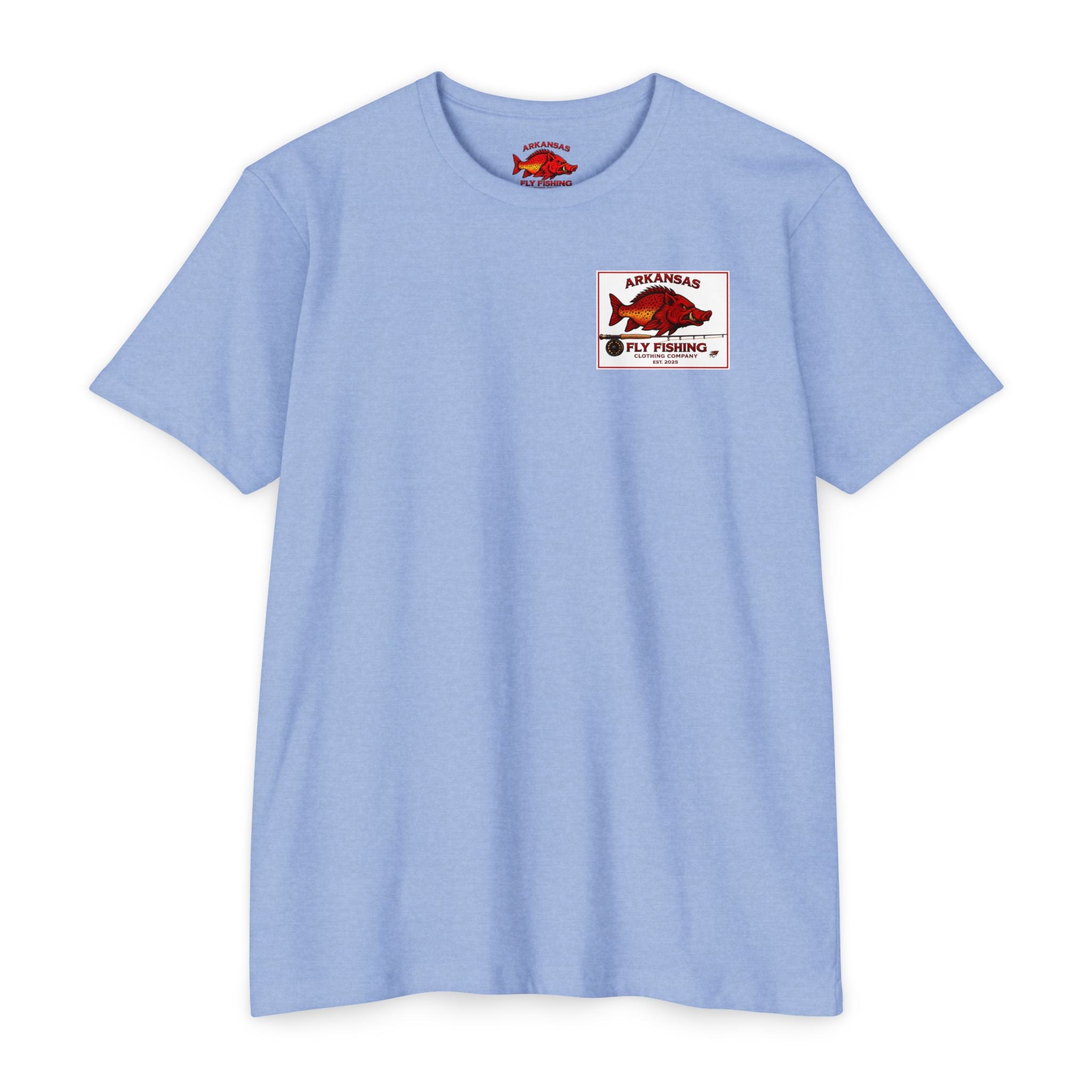 AFFCC Beer Menu Graphic T-Shirt — AFCCC 'Flies & Fish on Tap' Pocket & Back Print