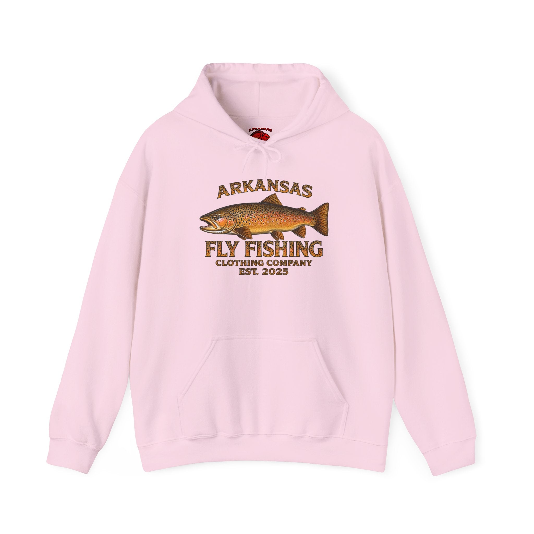 Arkansas Fly Fishing Clothing Company  Hoodie – Brown Trout Design