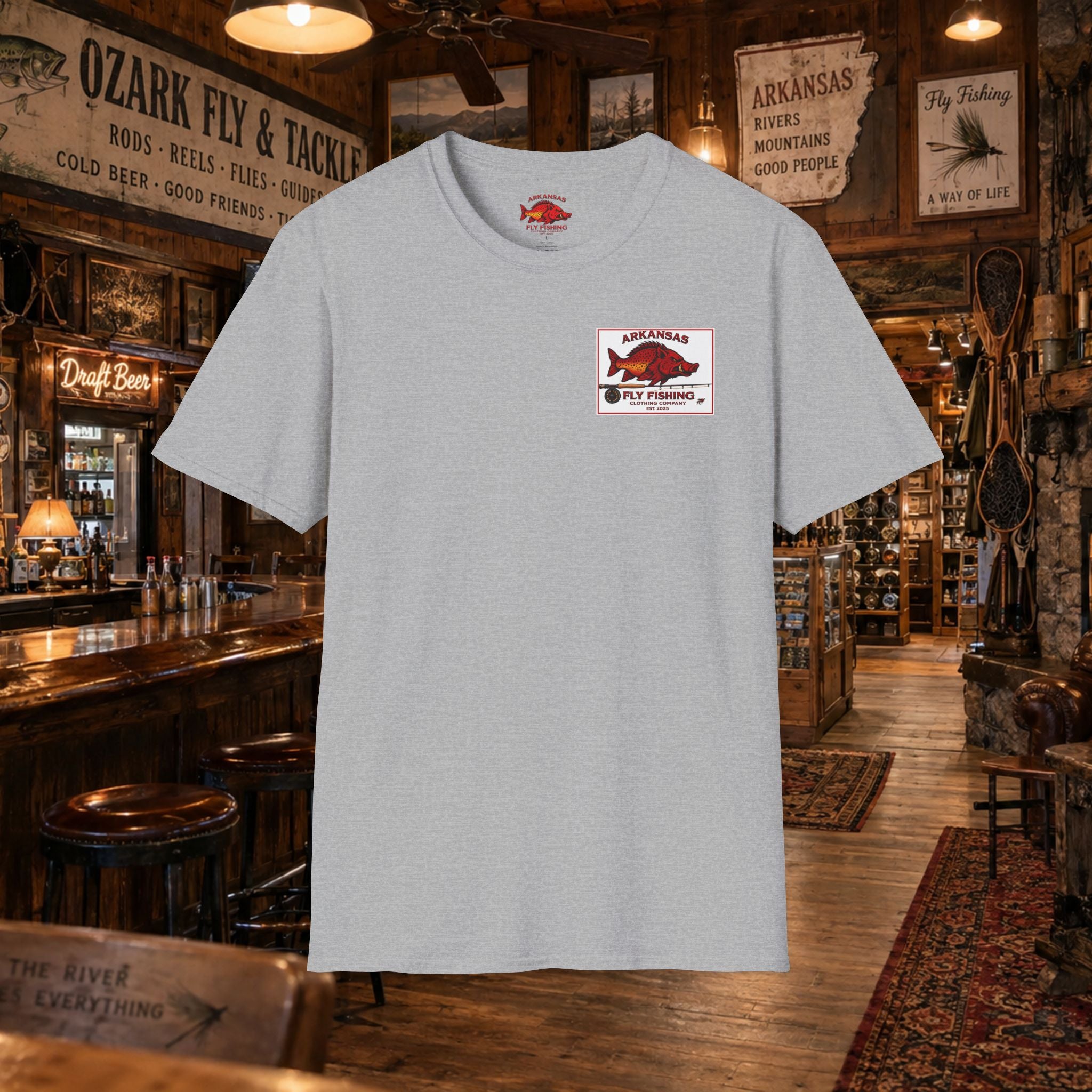 AFFCC Duck Hunting Fly Fishing Vintage Graphic T-Shirt — AFCCC T-Shirt