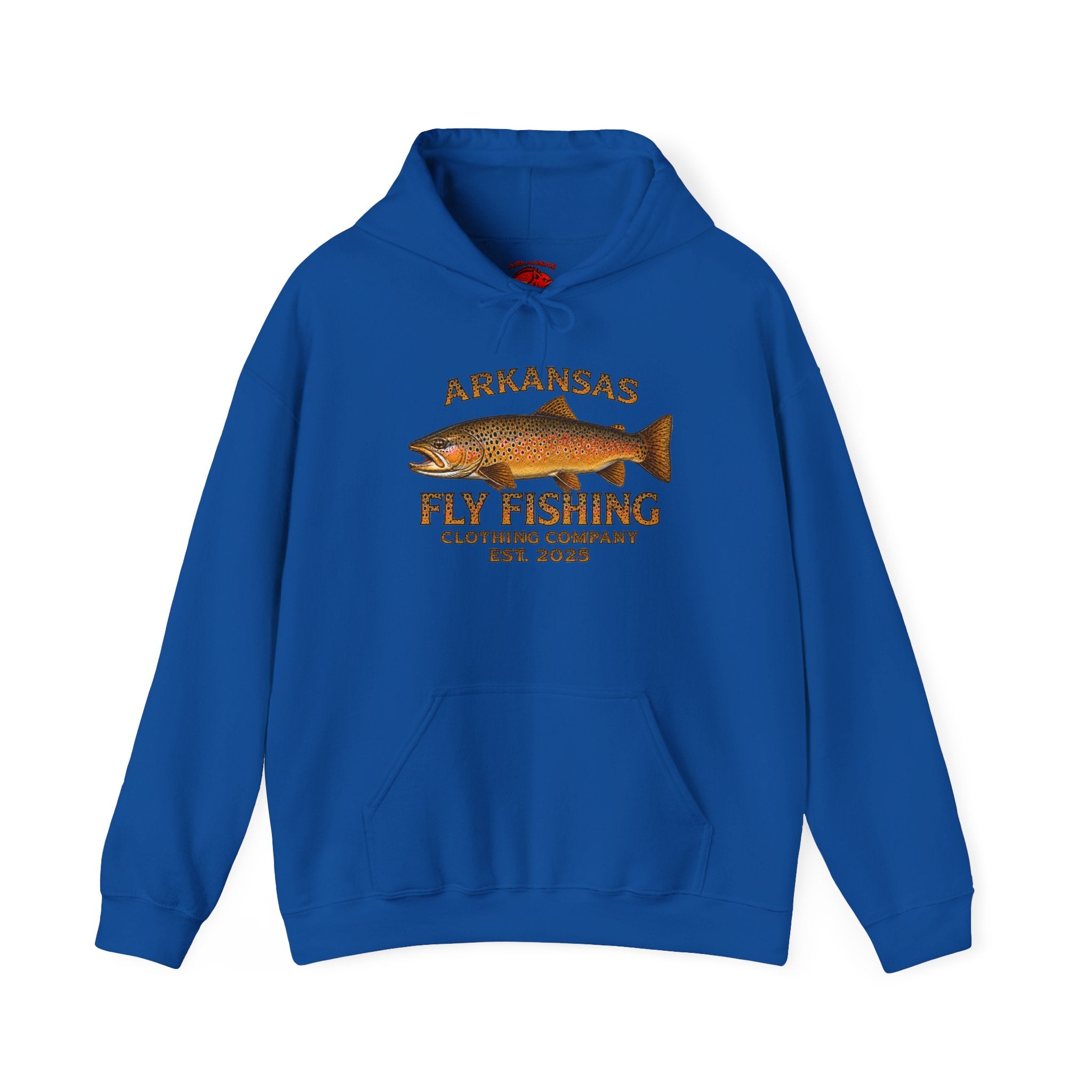 Arkansas Fly Fishing Clothing Company  Hoodie – Brown Trout Design