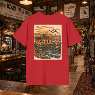 AFFCC Duck Hunting Fly Fishing Vintage Graphic T-Shirt — AFCCC T-Shirt