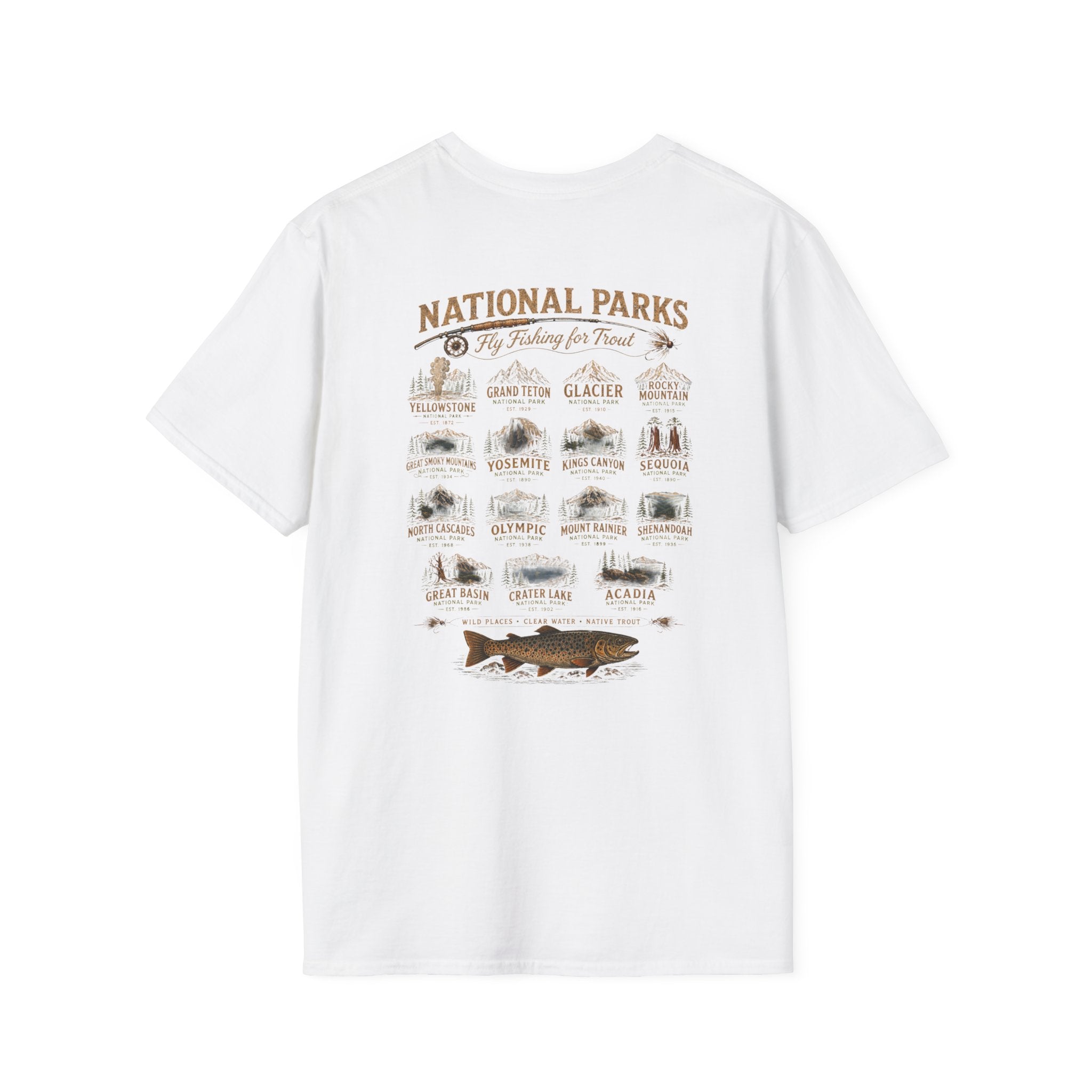 AFFCC Arkansas Fly Fishing Clothing Company Logo T-Shirt | Trout Fly Fishing National Parks Angler Tee