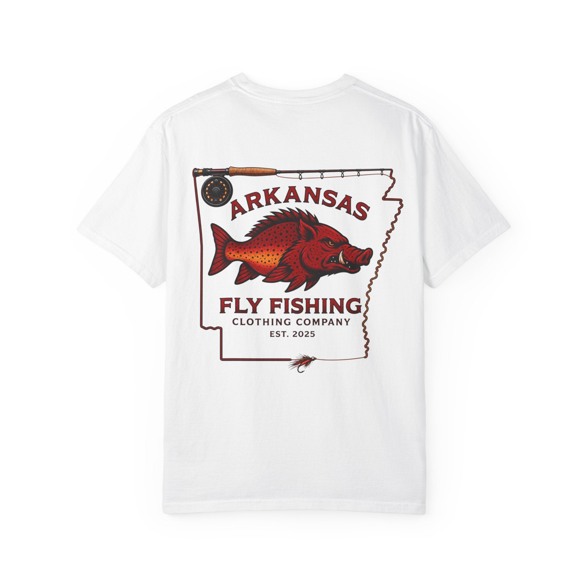 Arkansas Fly Fishing Clothing Company T-Shirt — Hog/Trout State Fishing Tee