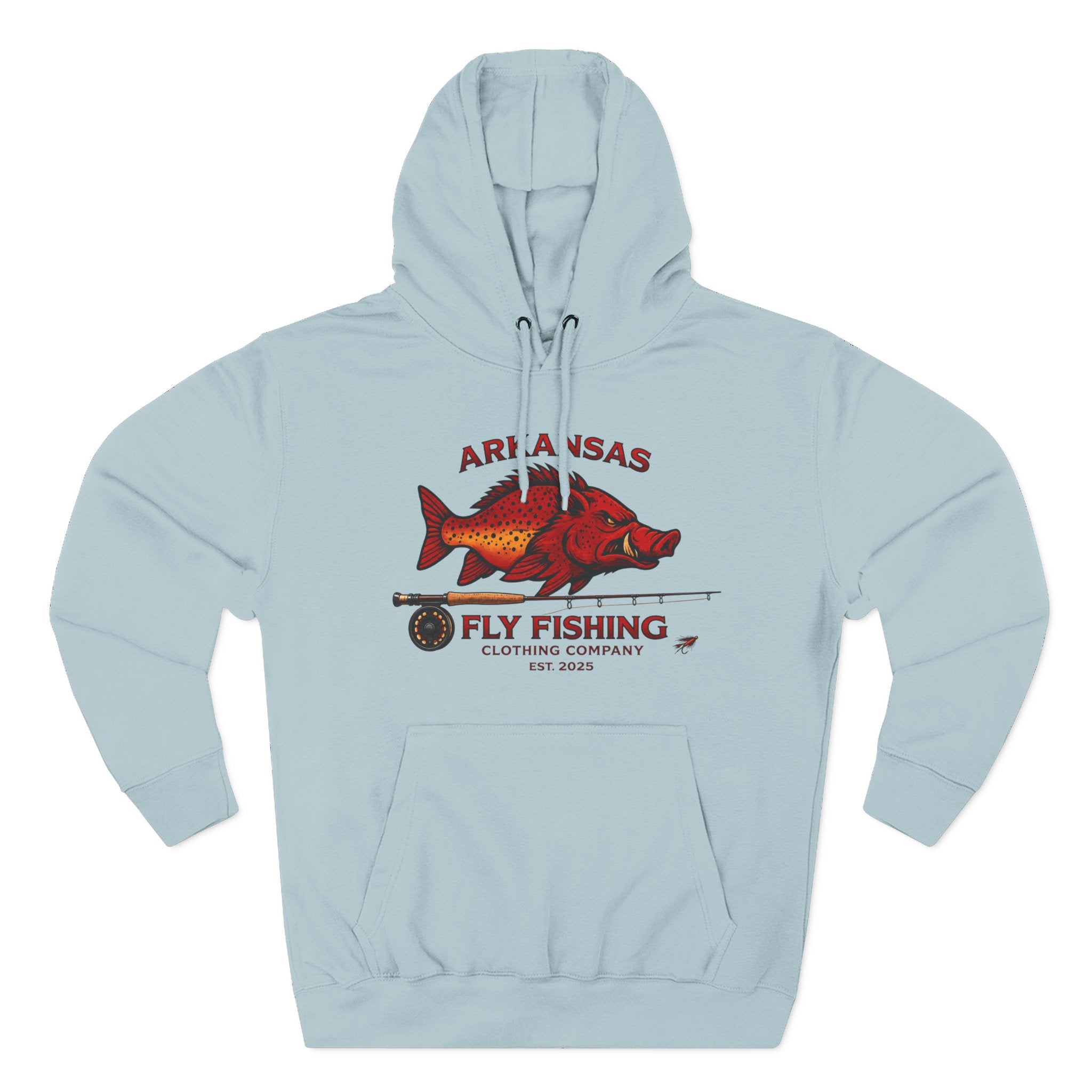 Arkansas Fly Fishing Clothing Company Hoodie — Vintage Trout Graphic Pullover