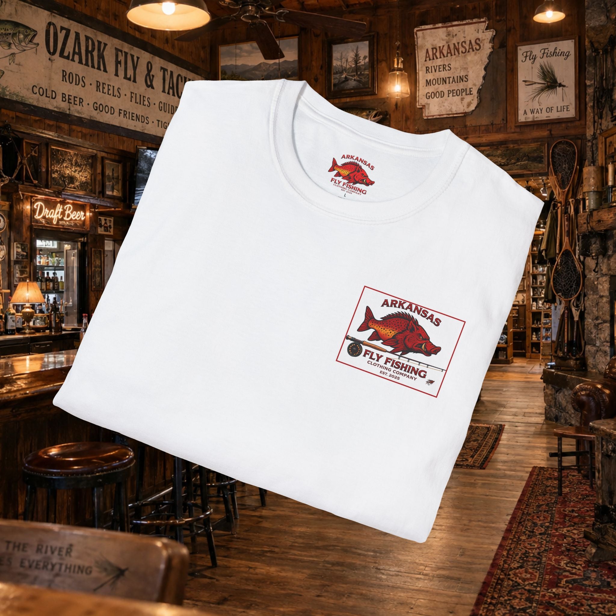 AFFCC Duck Hunting Fly Fishing Vintage Graphic T-Shirt — AFCCC T-Shirt