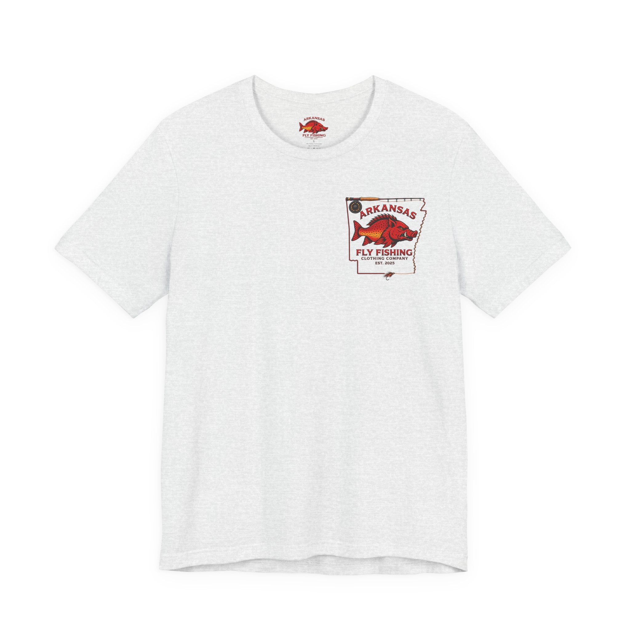Athletic fit Runs Small AFFCC EST. 2025 Arkansas Fly Fishing Santa Christmas Tee