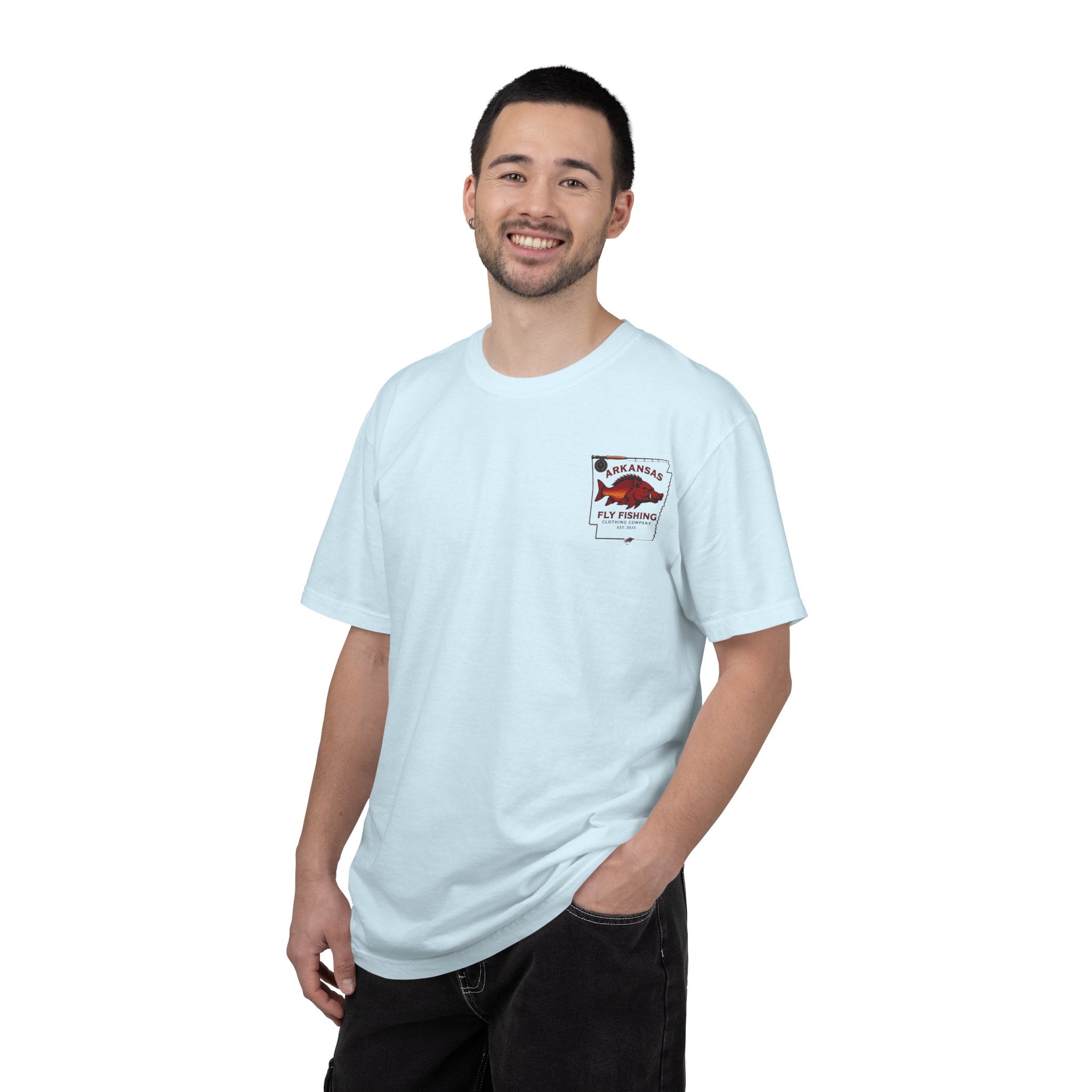 Fly Fishing T‑Shirt — Arkansas Boar Angler Graphic Tee