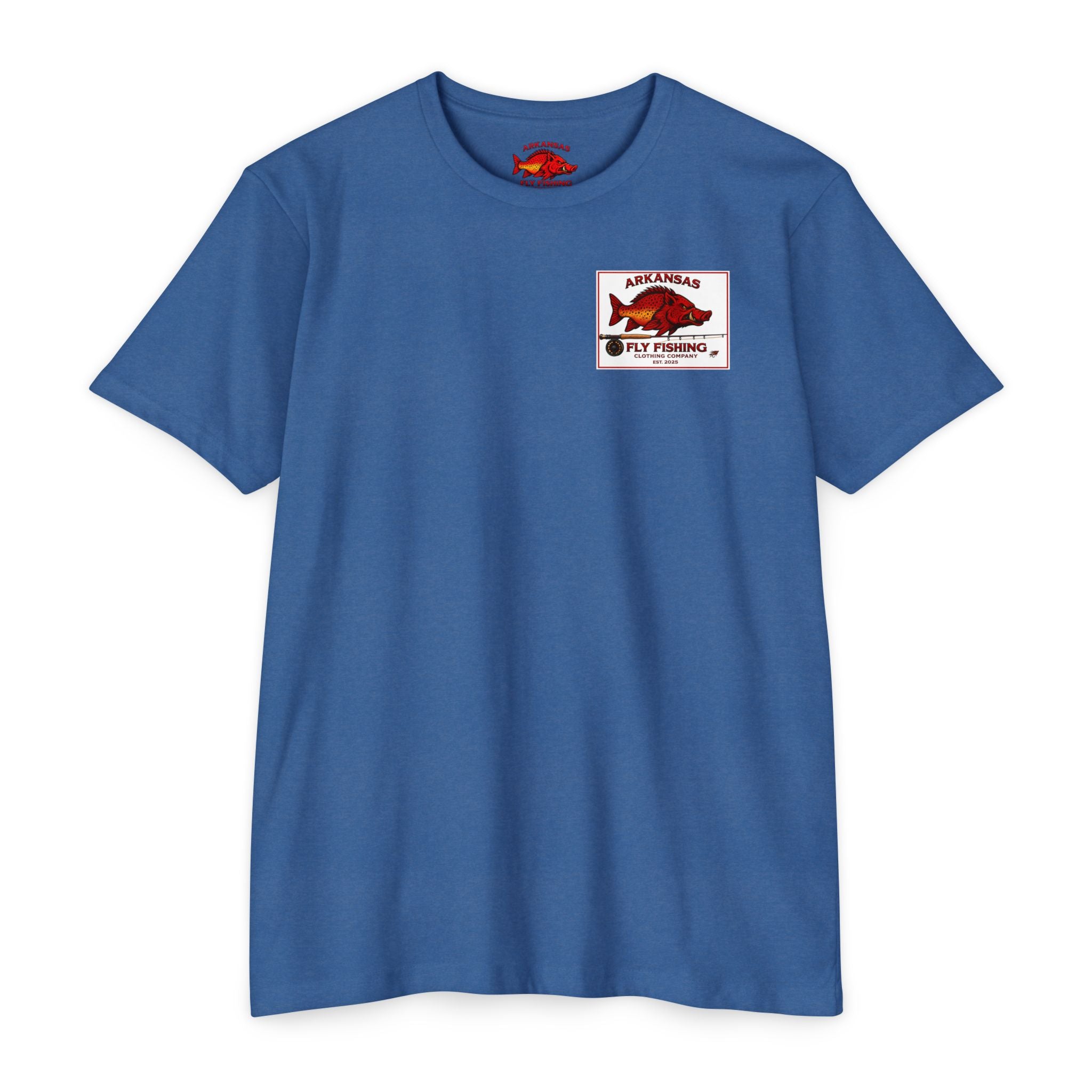 AFFCC Beer Menu Graphic T-Shirt — AFCCC 'Flies & Fish on Tap' Pocket & Back Print
