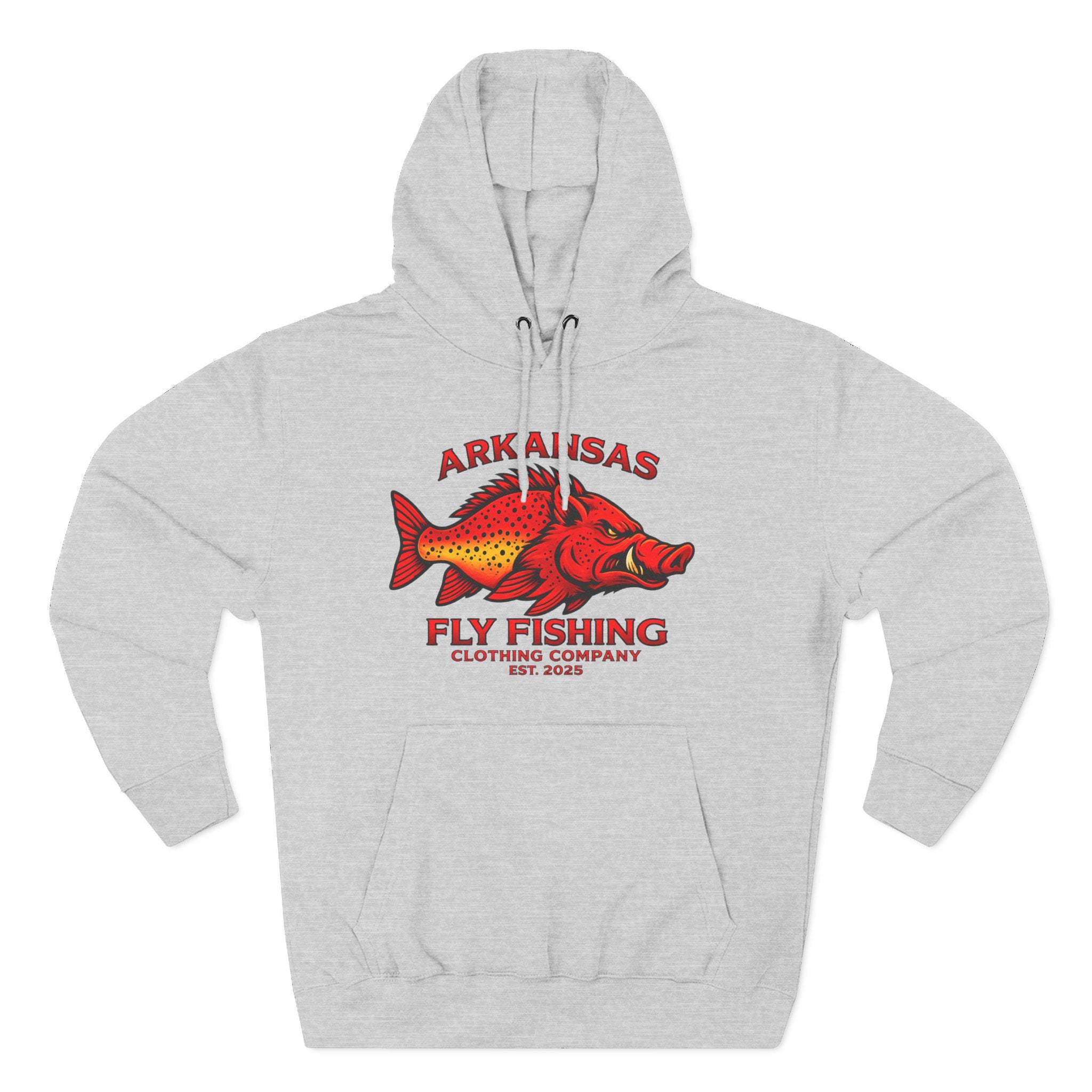 Arkansas Fly Fishing Clothing Company Logo Hoodie — Hog/Trout  Graphic Pullover