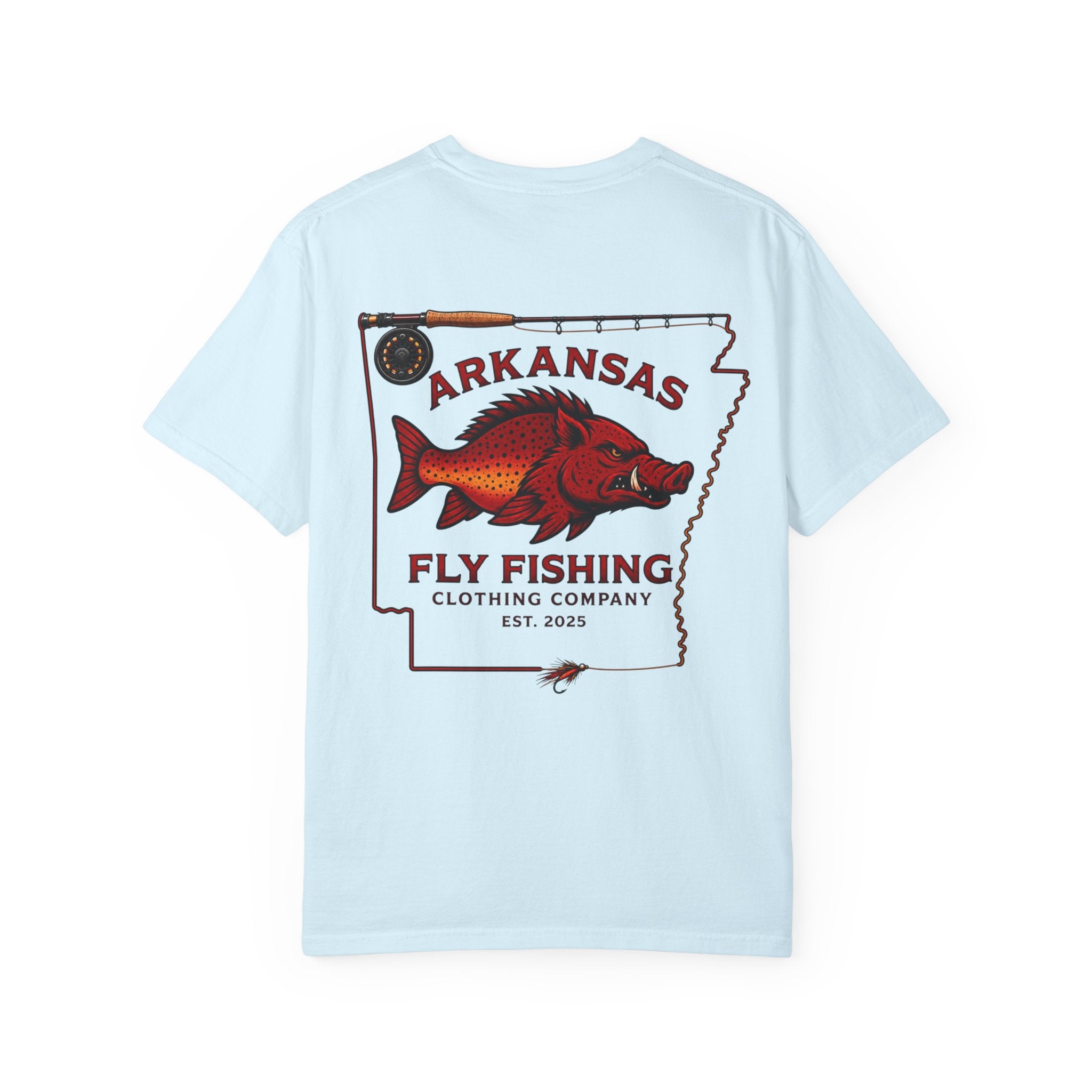 Arkansas Fly Fishing Clothing Company T-Shirt — Hog/Trout State Fishing Tee