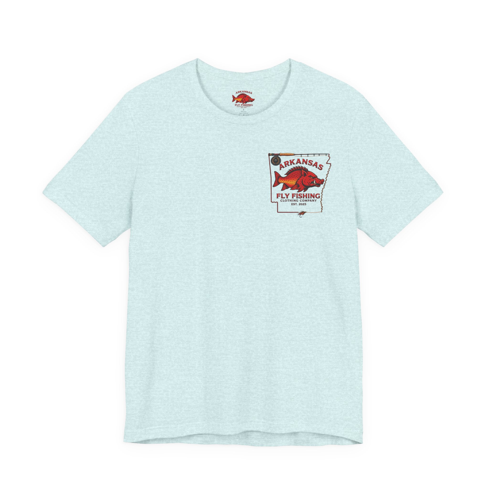 Athletic fit Runs Small AFFCC EST. 2025 Arkansas Fly Fishing Santa Christmas Tee