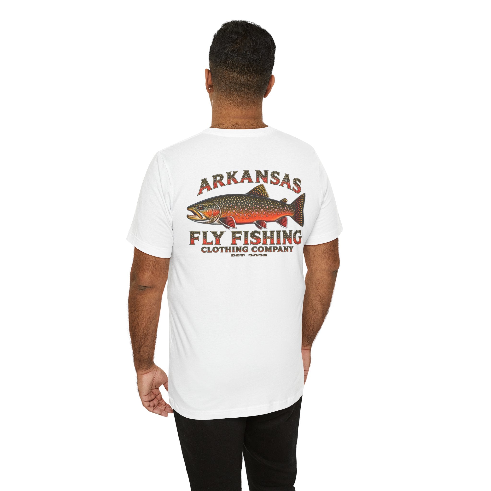 Athletic Fit Runs Small Arkansas Fly Fishing Clothing Company T-Shirt — Brooke Trout Graphic Tee