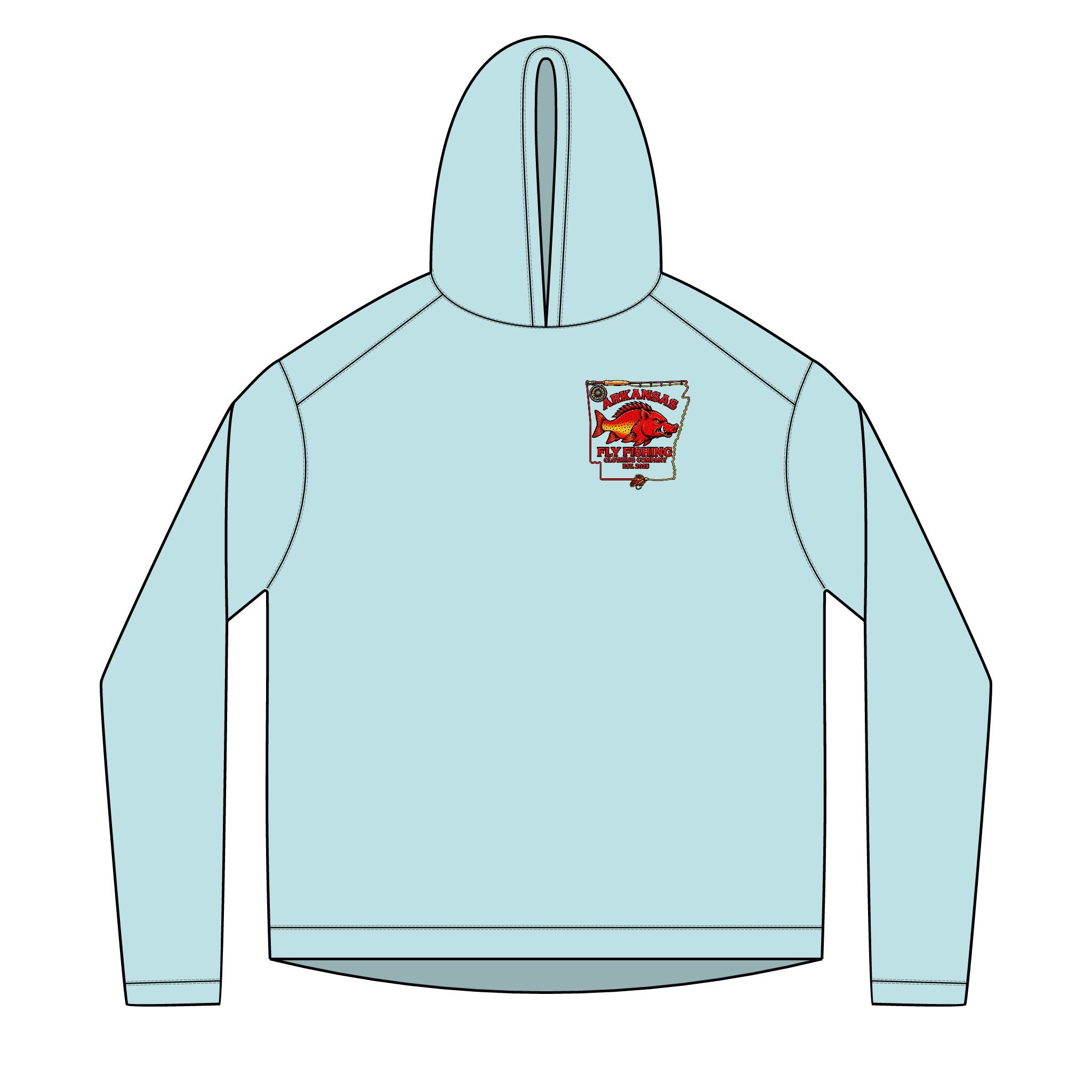 AFFCC EST. 2025 Logo Sun Hoodie — Retro Hog/Trout Logo Graphic Hoodie