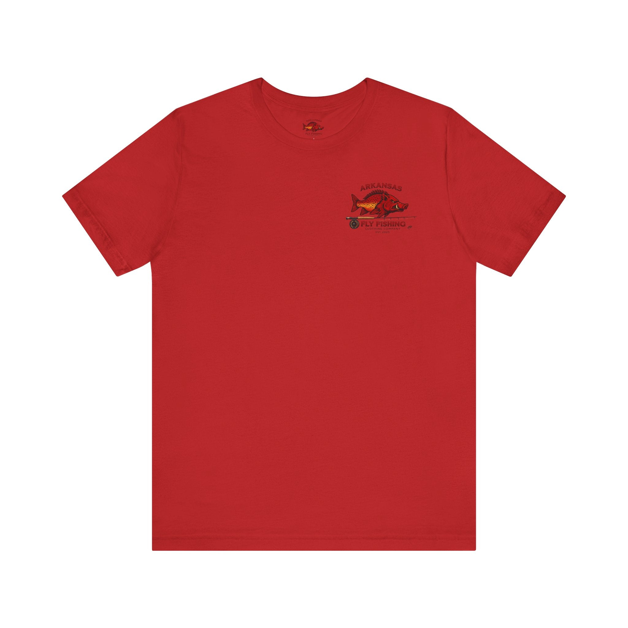 Athletic Fit Runs Small ARKANSAS FLY FISHING CLOTHING COMPANY - FLY BOX Unisex Jersey Short Sleeve Tee